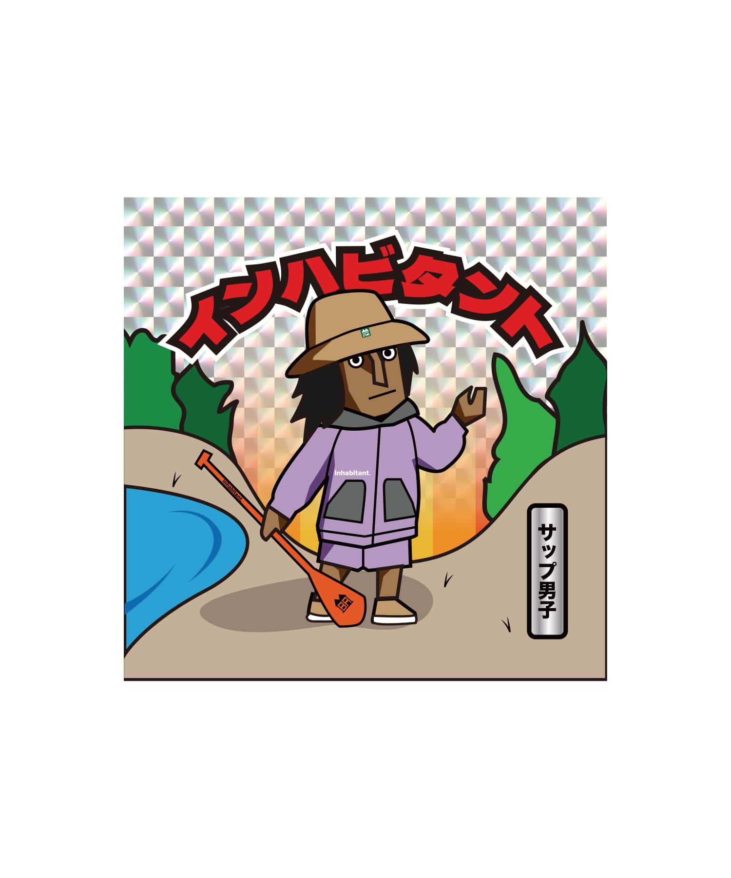 【MENS】Inhabitant Surprised Sticker by Ken Sugawara