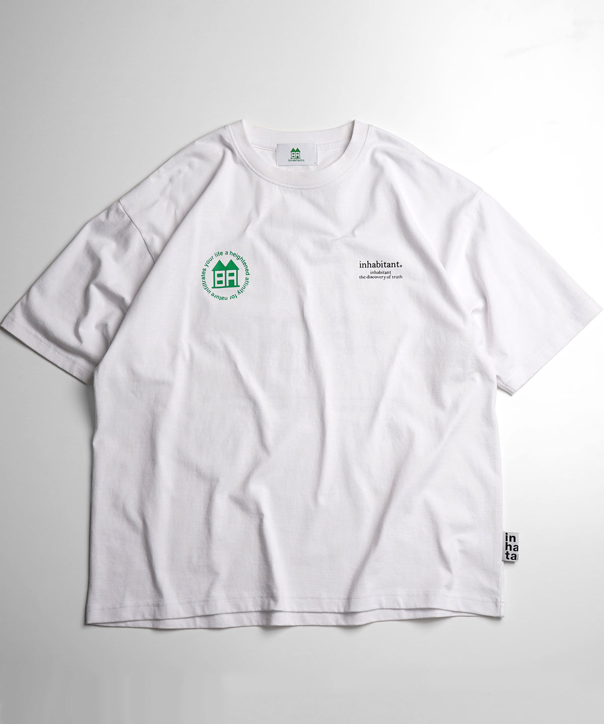 【MENS】ビッグシルエット バックプリント半袖Tシャツ /inhabitant(インハビタント)