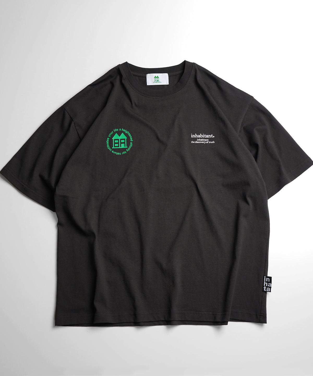 【MENS】ビッグシルエット バックプリント半袖Tシャツ /inhabitant(インハビタント)