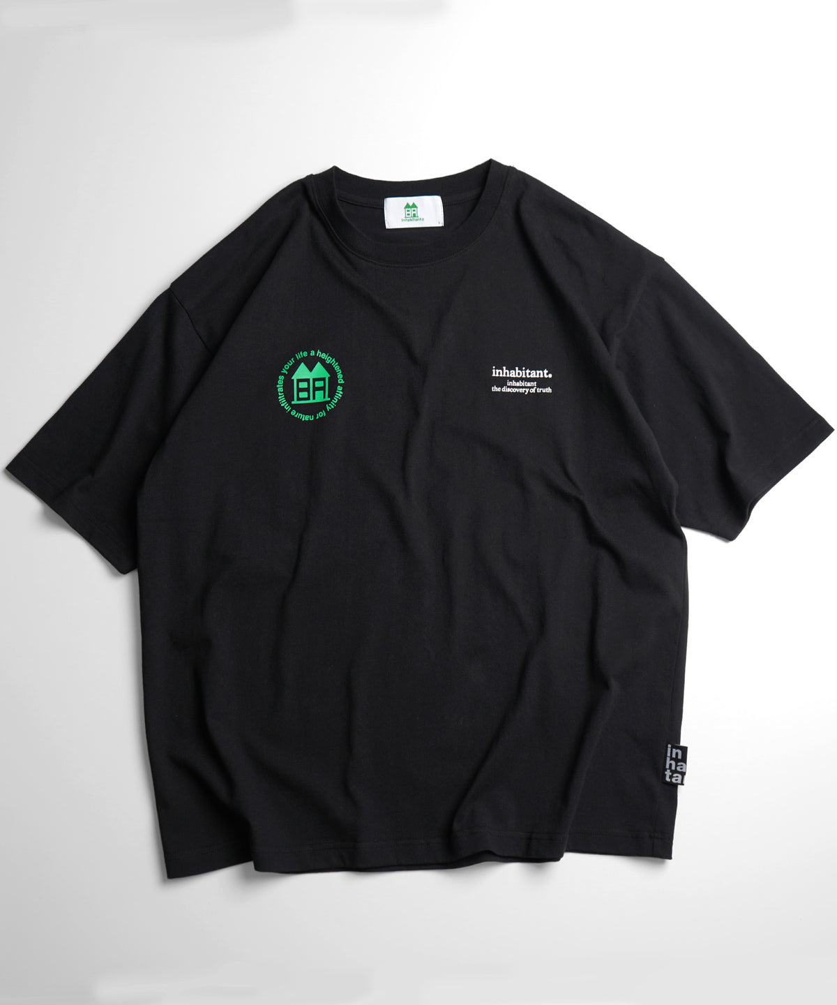 【MENS】ビッグシルエット バックプリント半袖Tシャツ /inhabitant(インハビタント)