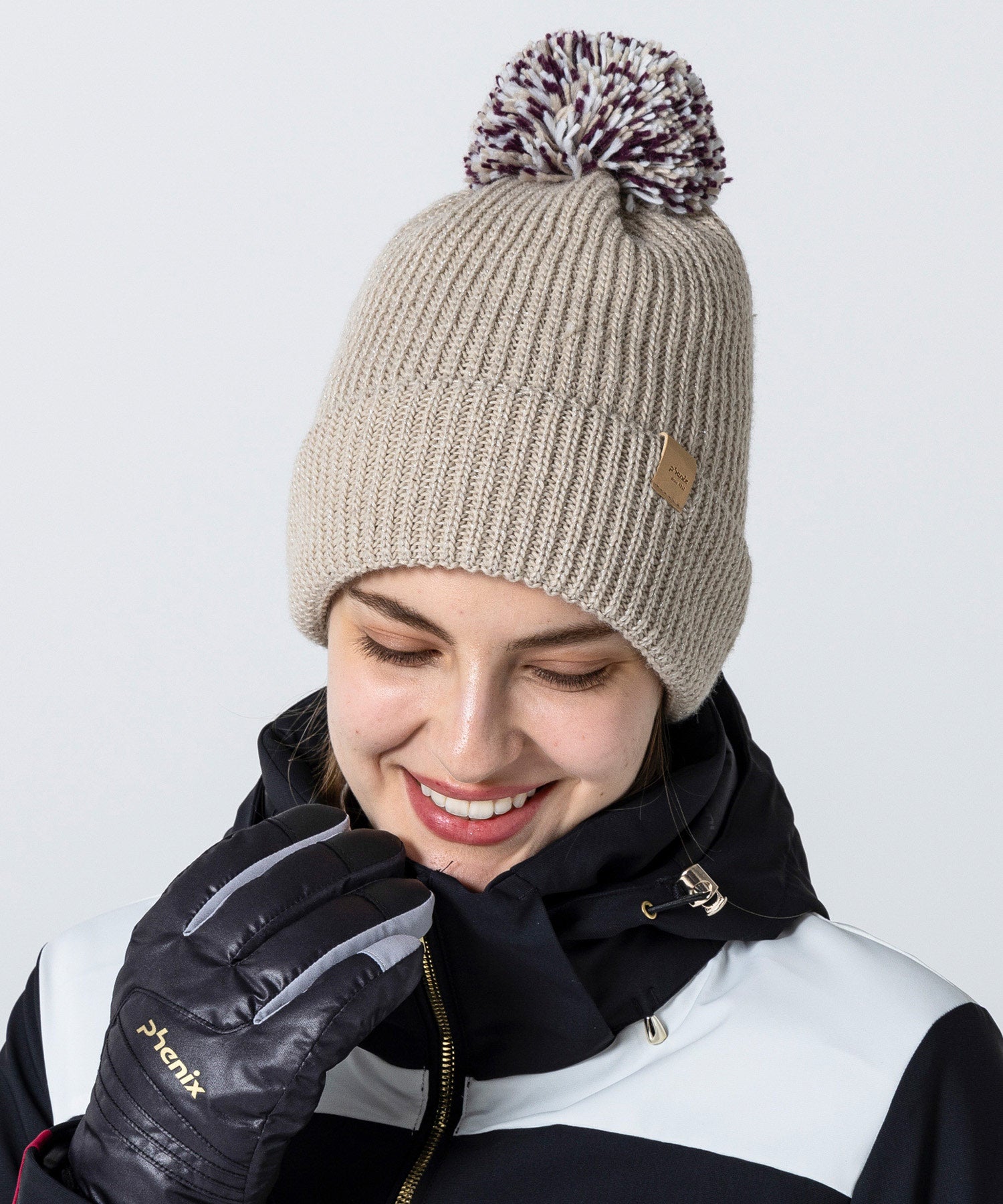 【WOMENS】 Mix Pompon Bright Watch Hat ミックスポンポンブライトニットハット /phenixスキーウェア 25AW