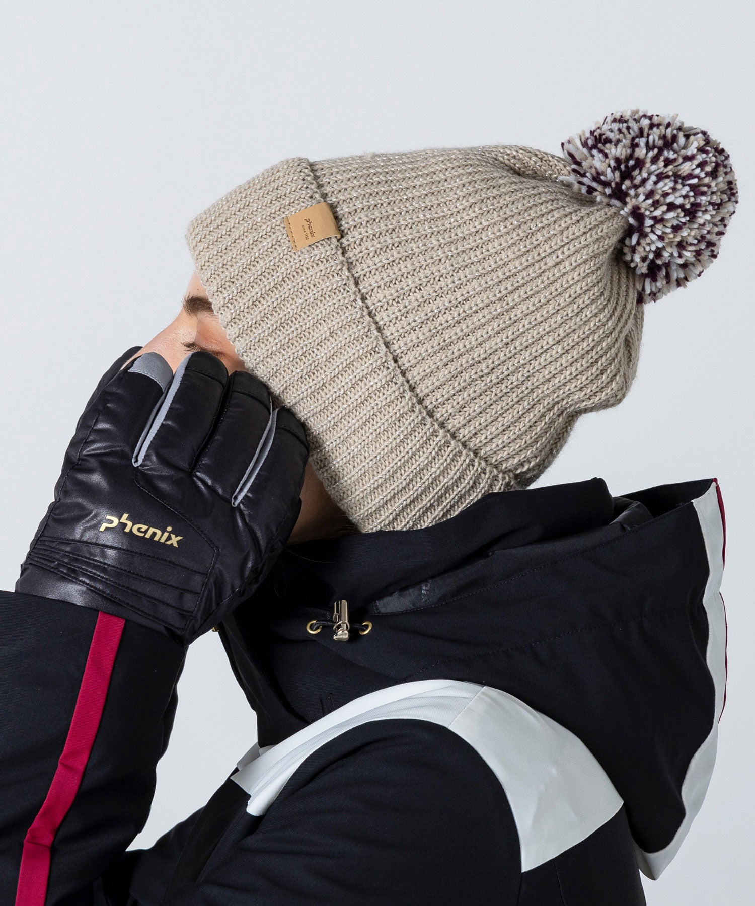【WOMENS】 Mix Pompon Bright Watch Hat ミックスポンポンブライトニットハット /phenixスキーウェア 25AW