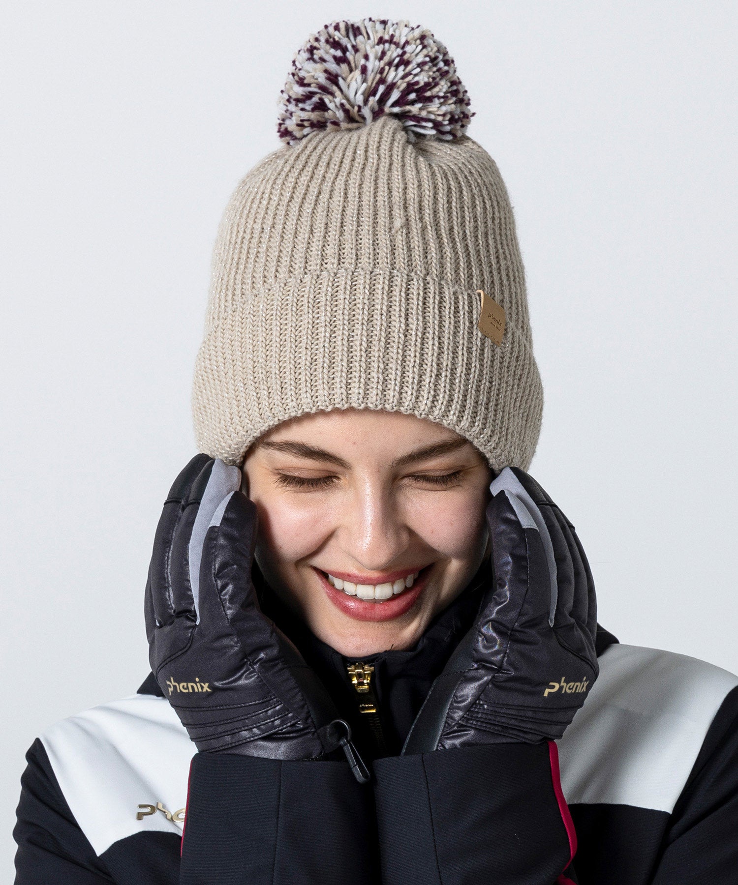 【WOMENS】 Mix Pompon Bright Watch Hat ミックスポンポンブライトニットハット /phenixスキーウェア 25AW