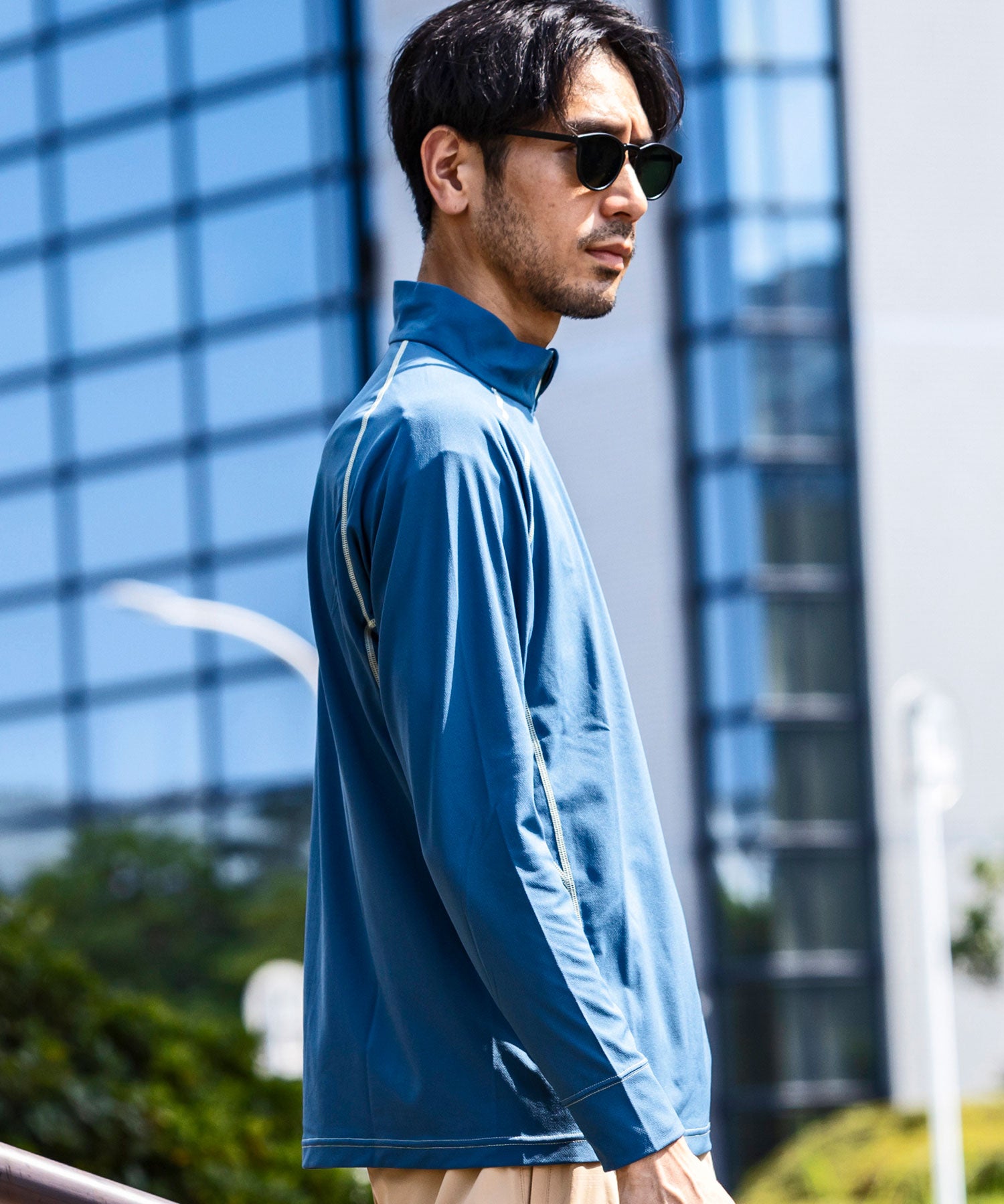 【MENS】HALF ZIP LONG SLEEVE T-SHIRTS ハーフジップ長袖Tシャツ / 速乾 ストレッチ 快適 抗菌 防臭 /phenix outdoor(フェニックスアウトドア)