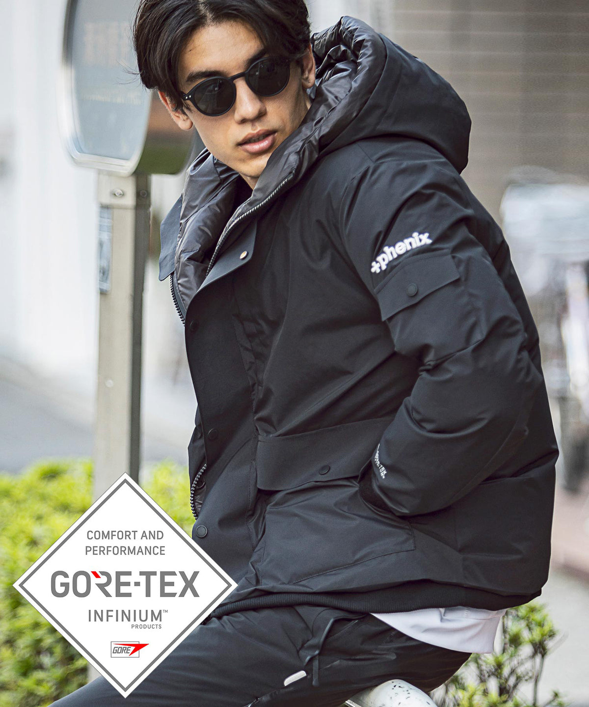 【MENS】ゴアテックスダウンジャケット GORE-TEX INFINIUM down jacket WINDSTOPPER(R) プロダクト by GORE TEX LABS ゴアテックスウェア テックウェア アーバンアウトドア 高機能ウェア +phenix(プラスフェニックス)