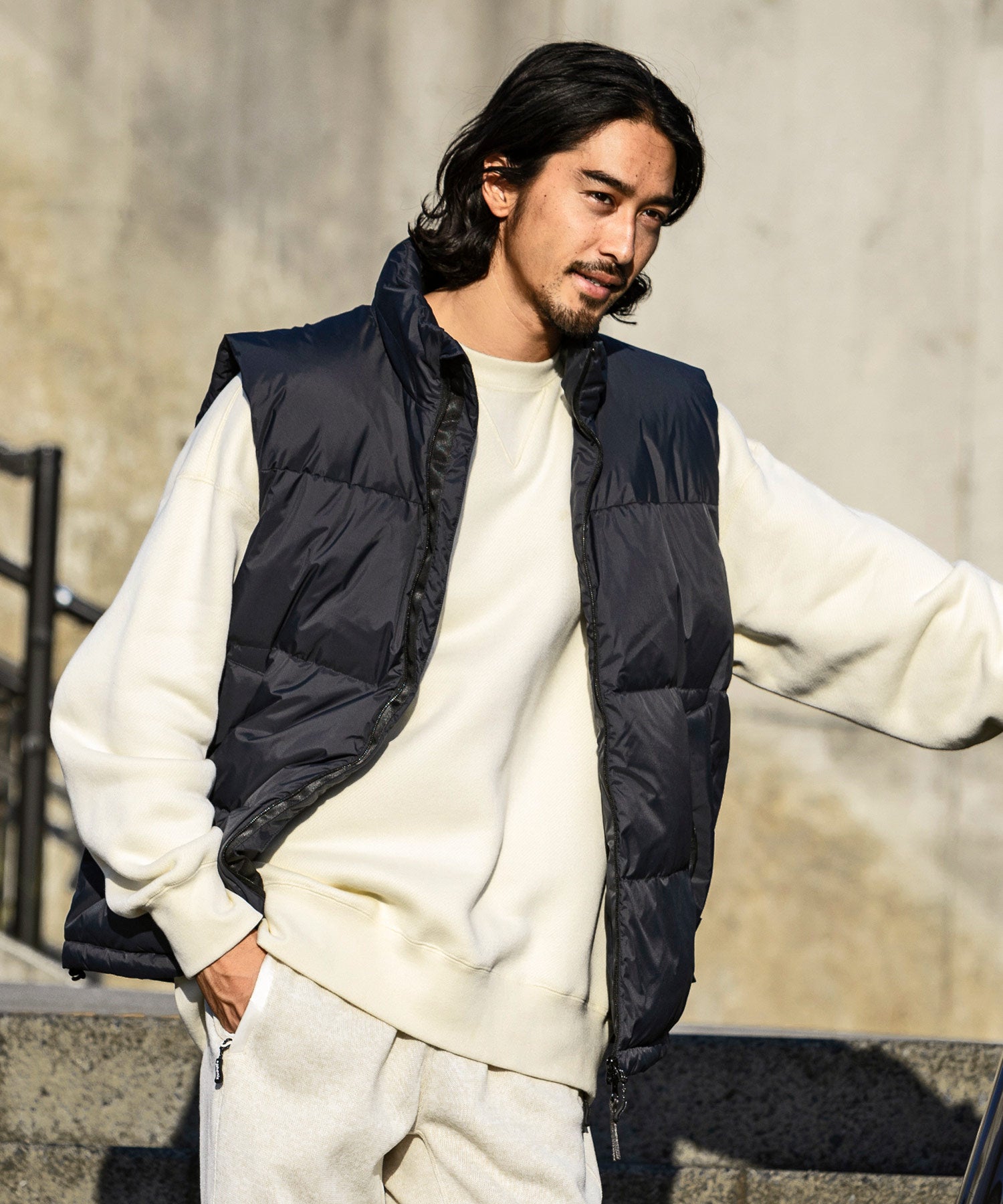 【MENS】QUILTING DOWN VEST キルティング ダウンベスト / WINDSTOPPER(R) プロダクト by GORE TEX LABS +phenix(プラスフェニックス)