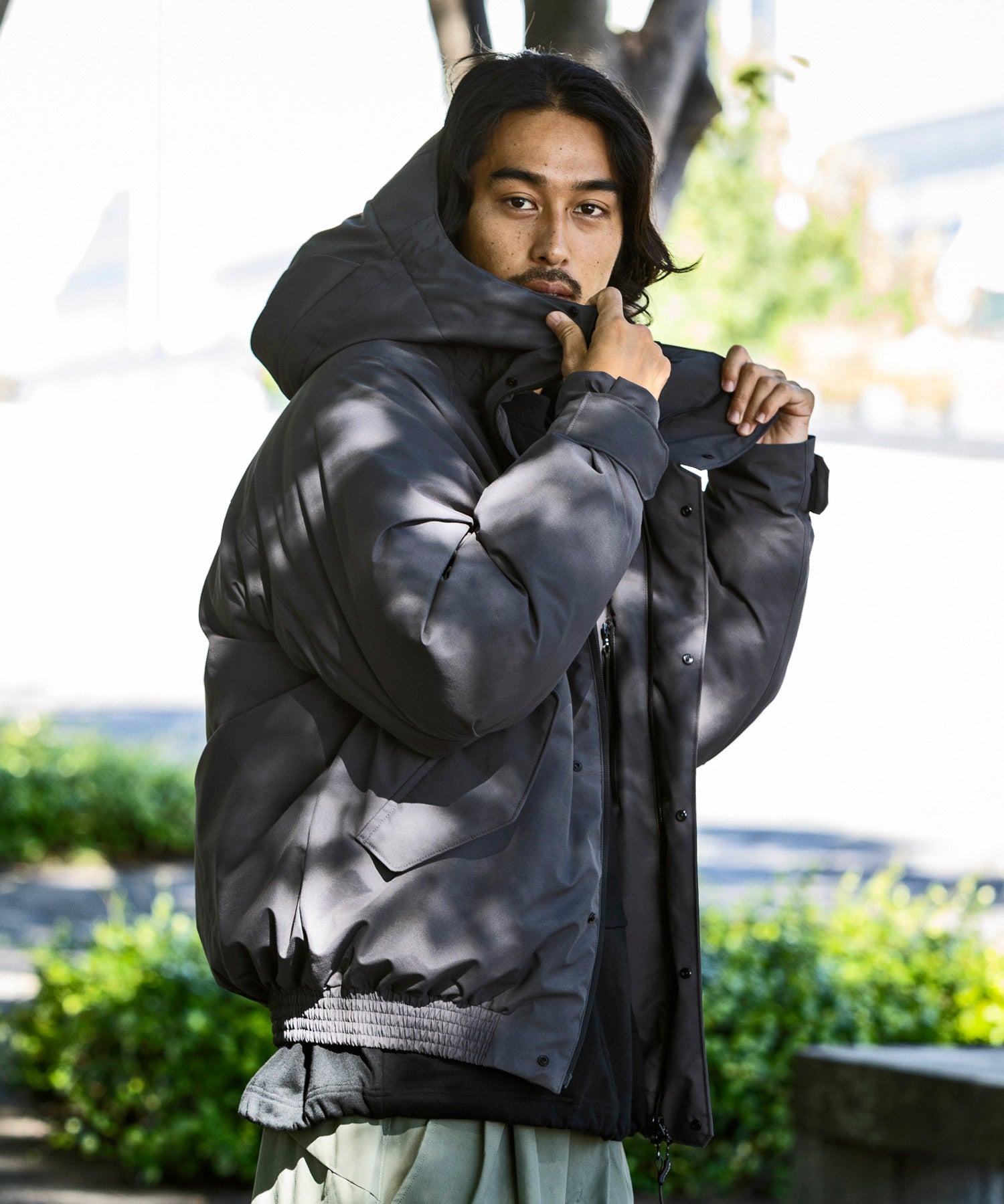 【MENS】BOMBER DOWN JACKET ボマー ダウンジャケット ウィンドストッパー / WINDSTOPPER(R) プロダクト by GORE TEX LABS +phenix(プラスフェニックス)