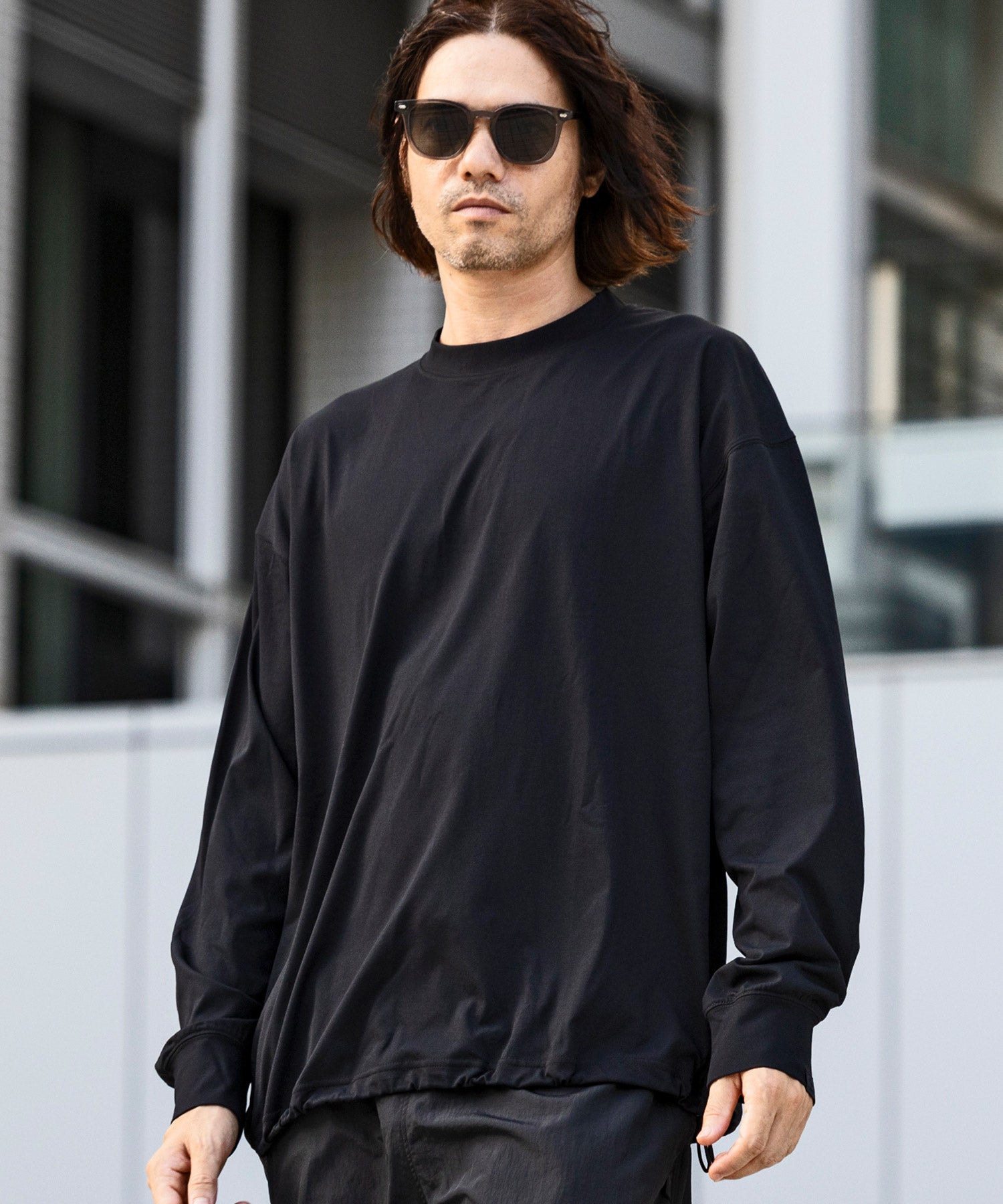 【7月上旬お届け予約商品】【MENS】DRY DRAW CORD LONG SLEEVE T-SHIRTS ドライドローコードロングスリーブTシャツ / 吸水速乾 / UPF50+/ +phenix(プラスフェニックス)