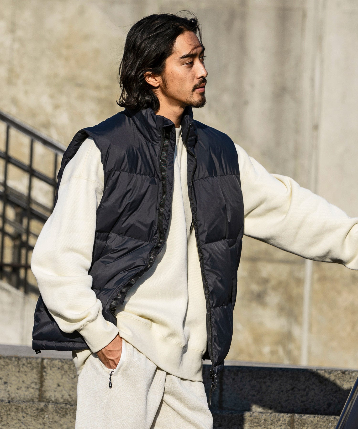 【MENS】QUILTING DOWN VEST キルティング ダウンベスト / WINDSTOPPER(R) プロダクト by GORE TEX LABS +phenix(プラスフェニックス)