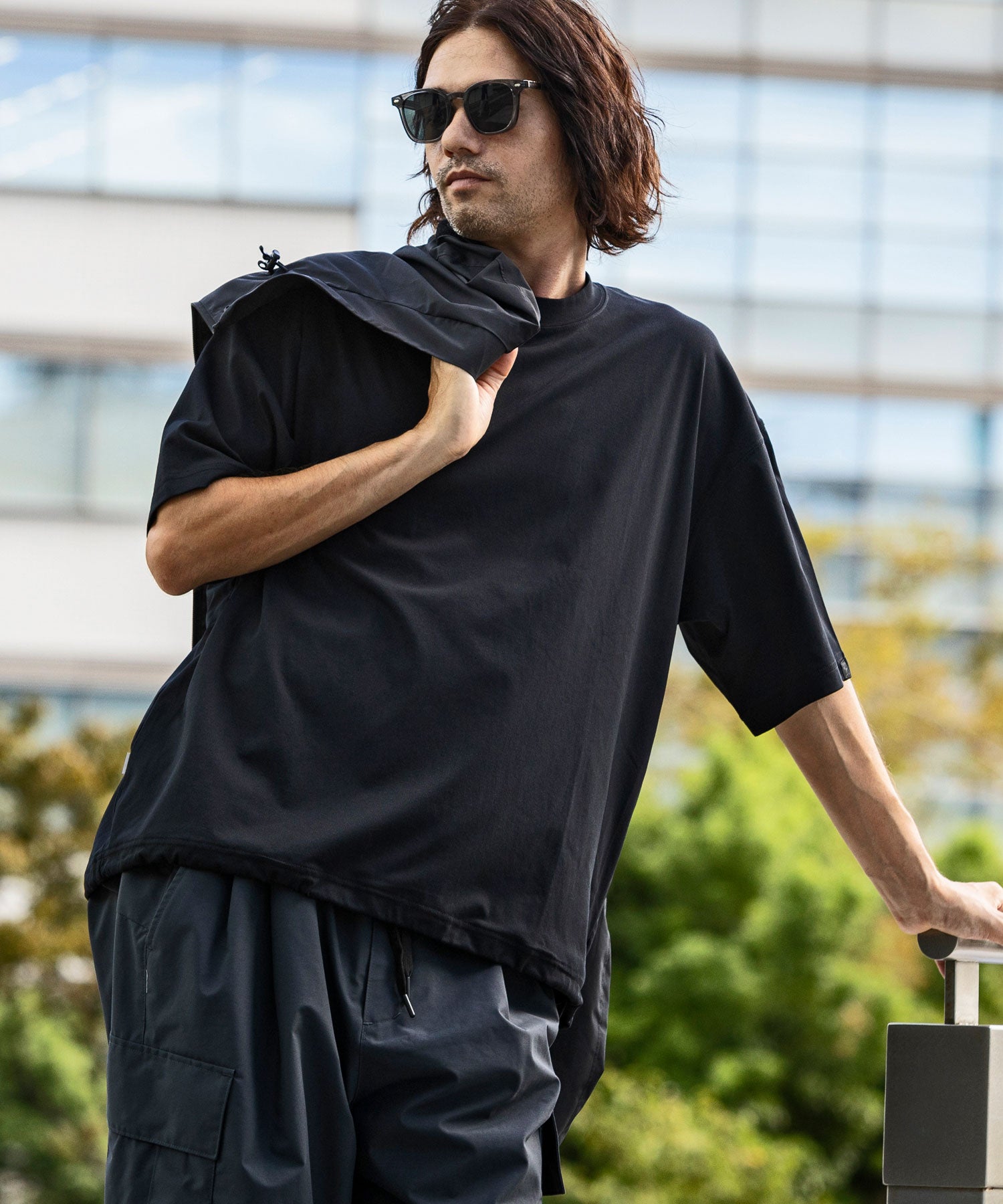 【7月上旬お届け予約商品】【MENS】DRY DRAW CORD SHORT SLEEVE T-SHIRTS ドライドローコードショートスリーブTシャツ / 吸水速乾 / UPF50+/ +phenix(プラスフェニックス)