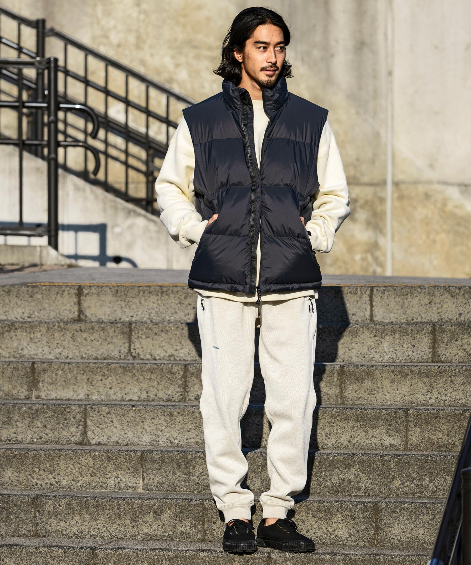 【MENS】QUILTING DOWN VEST キルティング ダウンベスト / WINDSTOPPER(R) プロダクト by GORE TEX LABS +phenix(プラスフェニックス)