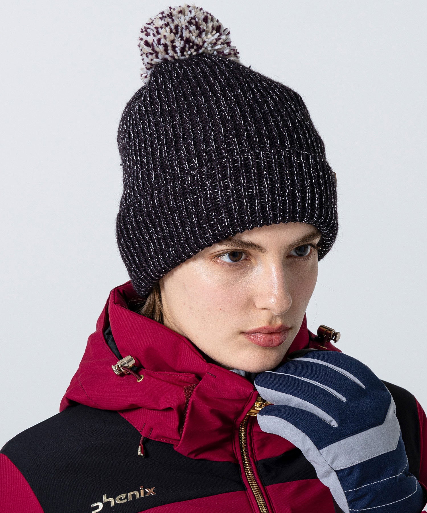 【WOMENS】 Mix Pompon Bright Watch Hat ミックスポンポンブライトニットハット /phenixスキーウェア 25AW