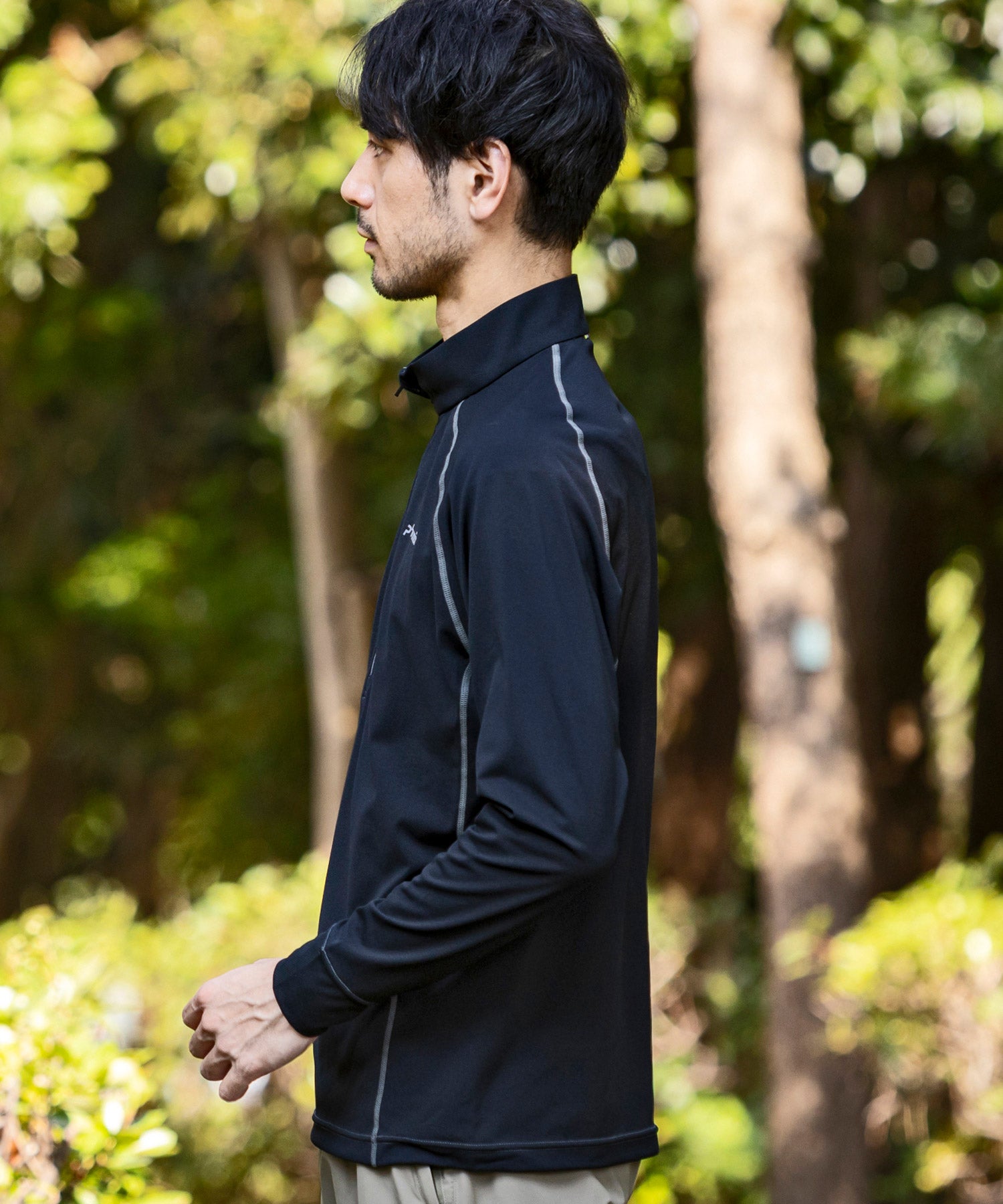【MENS】HALF ZIP LONG SLEEVE T-SHIRTS ハーフジップ長袖Tシャツ / 速乾 ストレッチ 快適 抗菌 防臭 /phenix outdoor(フェニックスアウトドア)
