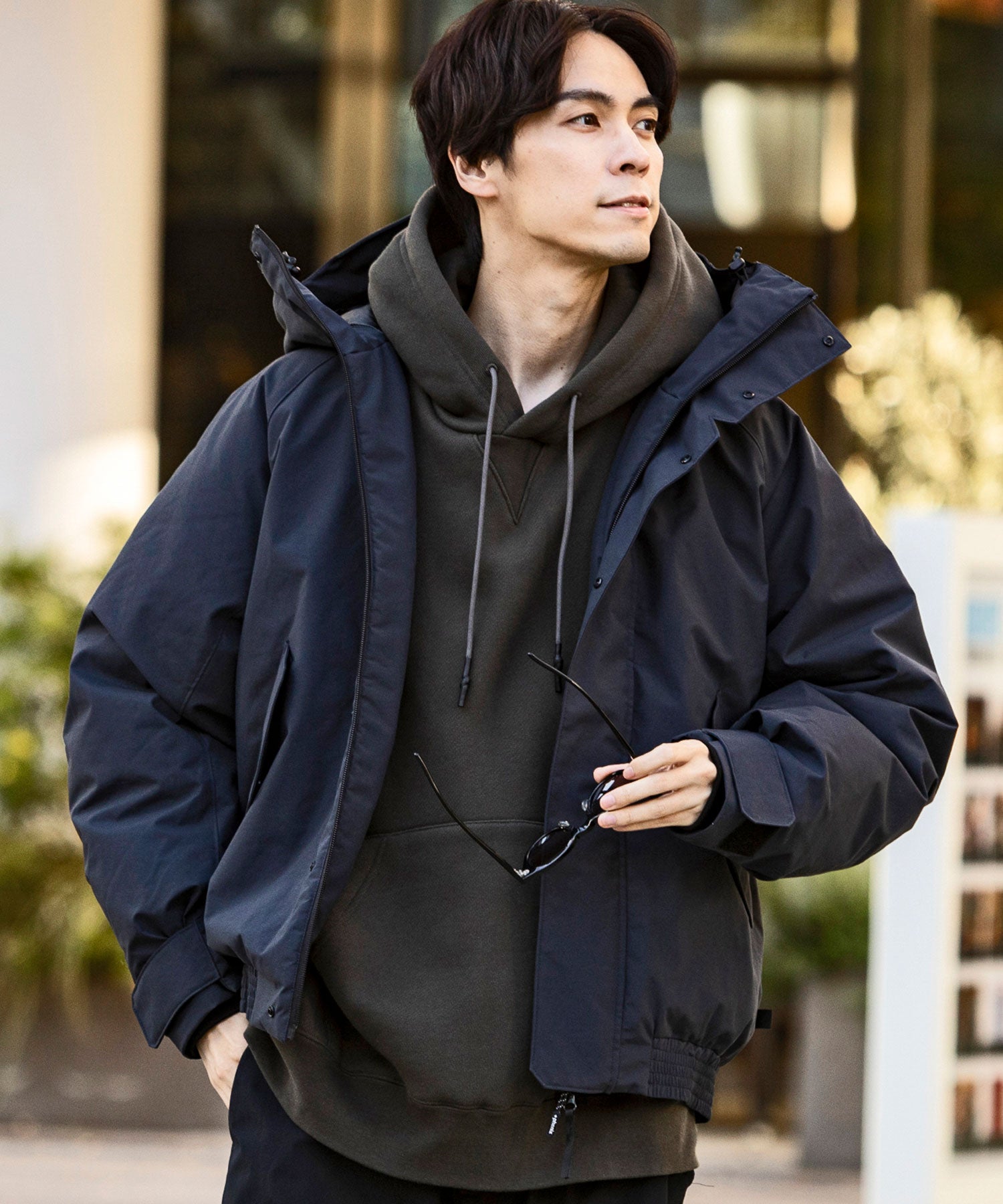 【MENS】BOMBER DOWN JACKET ボマー ダウンジャケット ウィンドストッパー / WINDSTOPPER(R) プロダクト by GORE TEX LABS +phenix(プラスフェニックス)