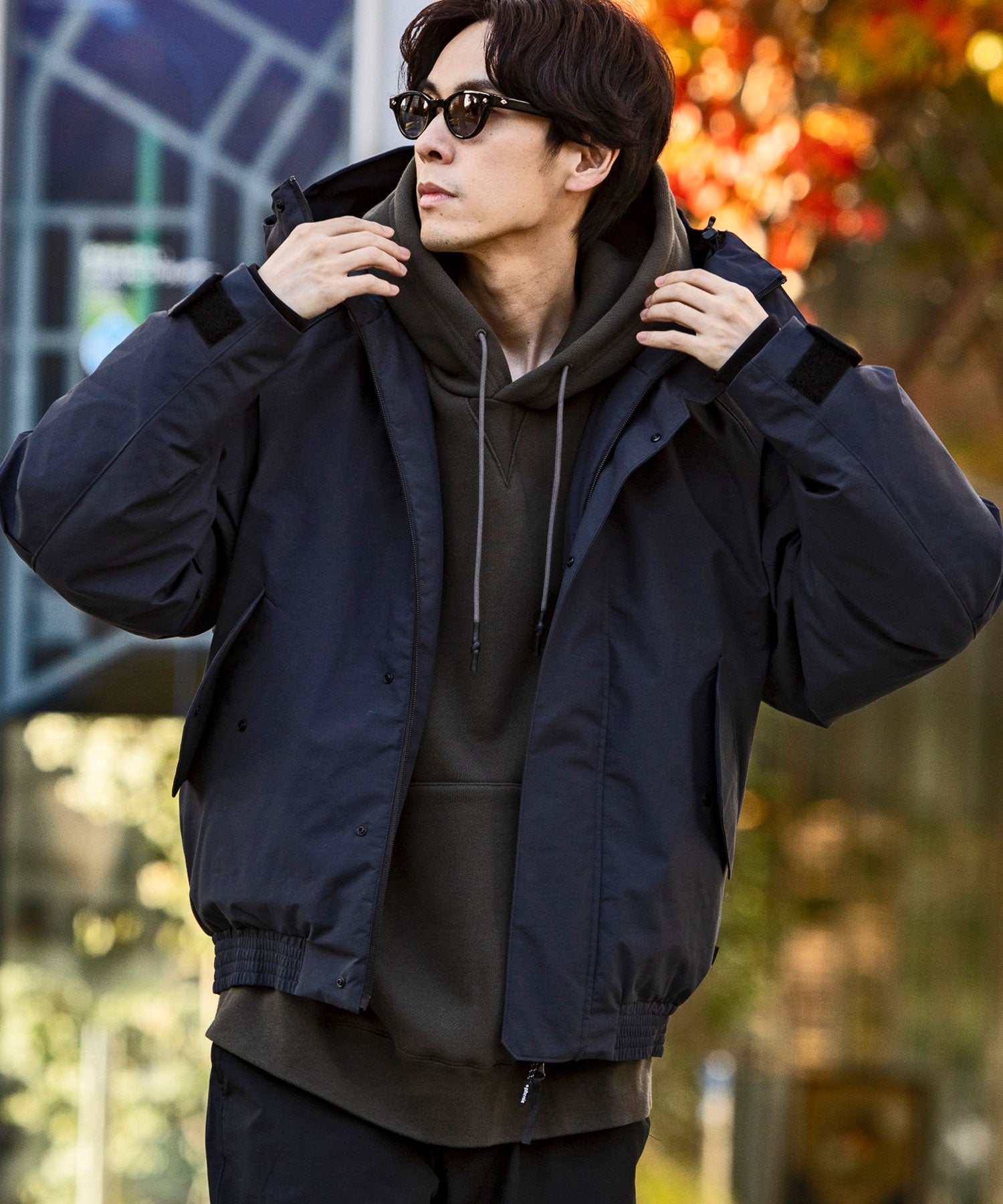 【MENS】BOMBER DOWN JACKET ボマー ダウンジャケット ウィンドストッパー / WINDSTOPPER(R) プロダクト by GORE TEX LABS +phenix(プラスフェニックス)