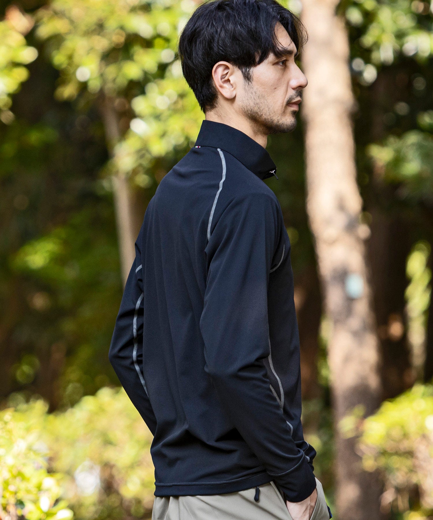 【MENS】HALF ZIP LONG SLEEVE T-SHIRTS ハーフジップ長袖Tシャツ / 速乾 ストレッチ 快適 抗菌 防臭 /phenix outdoor(フェニックスアウトドア)