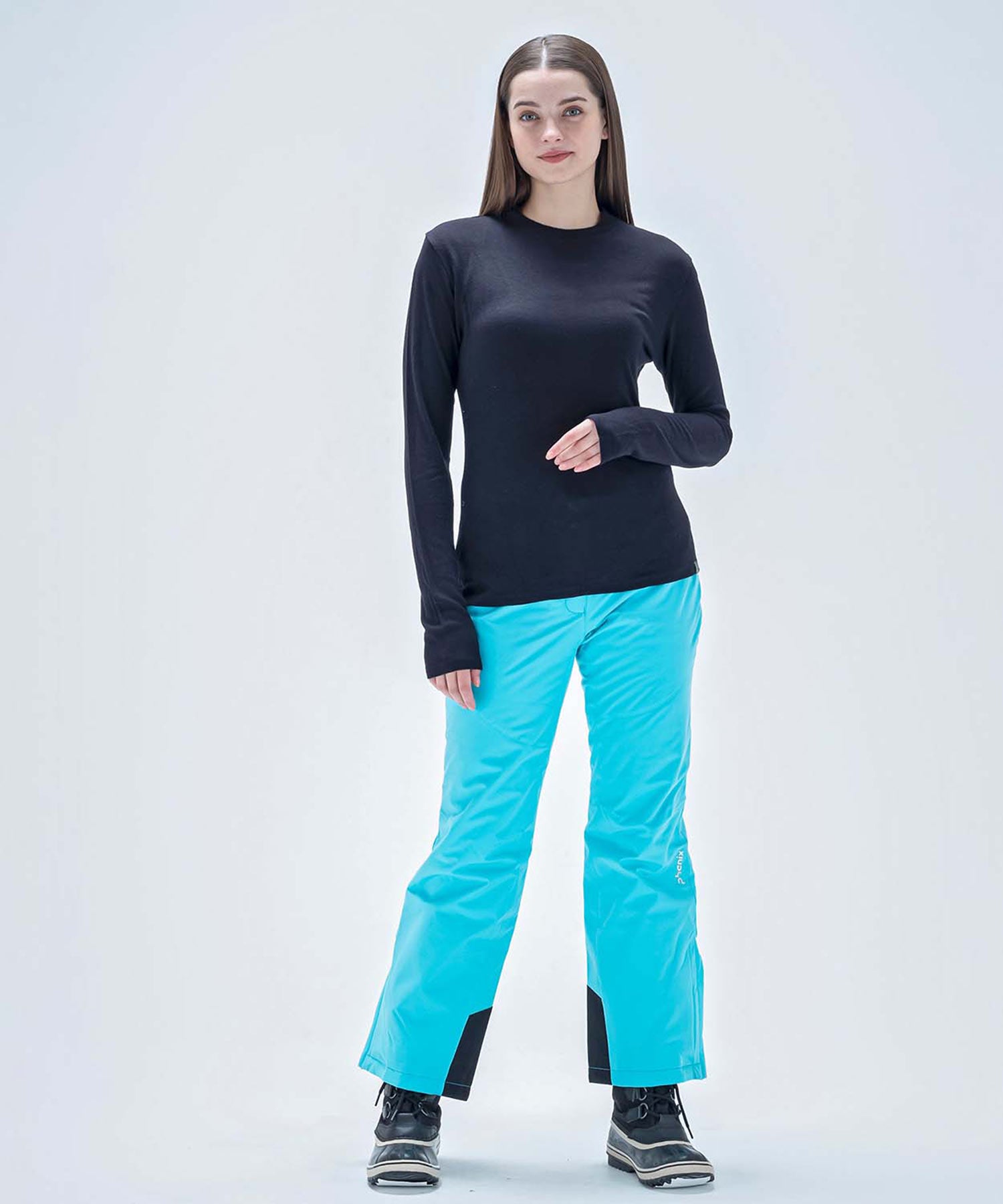 【WOMENS】スキーウェア アンダーウェア インナーウェア Super Space-Time Wool Mock Neck Tee / Middle /phenixスキーウェア 23AW