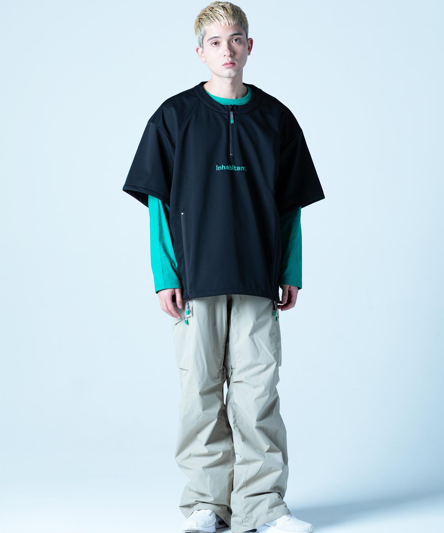 【MENS】撥水・耐水・高耐久加工スキー・スノーボードウェア ソフトシェルTシャツ SOFT SHELL T-SHIRTS /inhabitant(インハビタント)