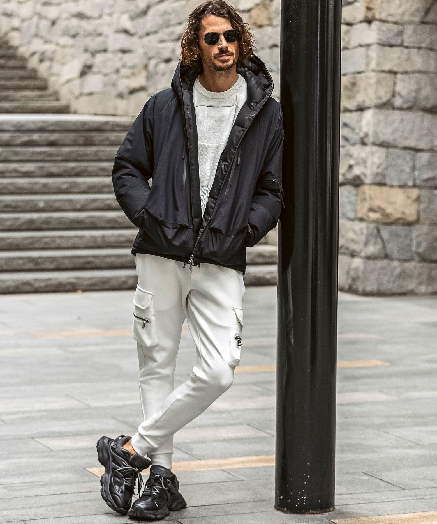 【MENS】GTX DOWN HOODIE ダウンフーディー / WINDSTOPPER(R) プロダクト by GORE-TEX LABS /ウィンドストッパー/ゴアテックス/1PIU1UGUALE3 RELAX × +phenix(ウノピゥウノウグァーレトレ リラックス)