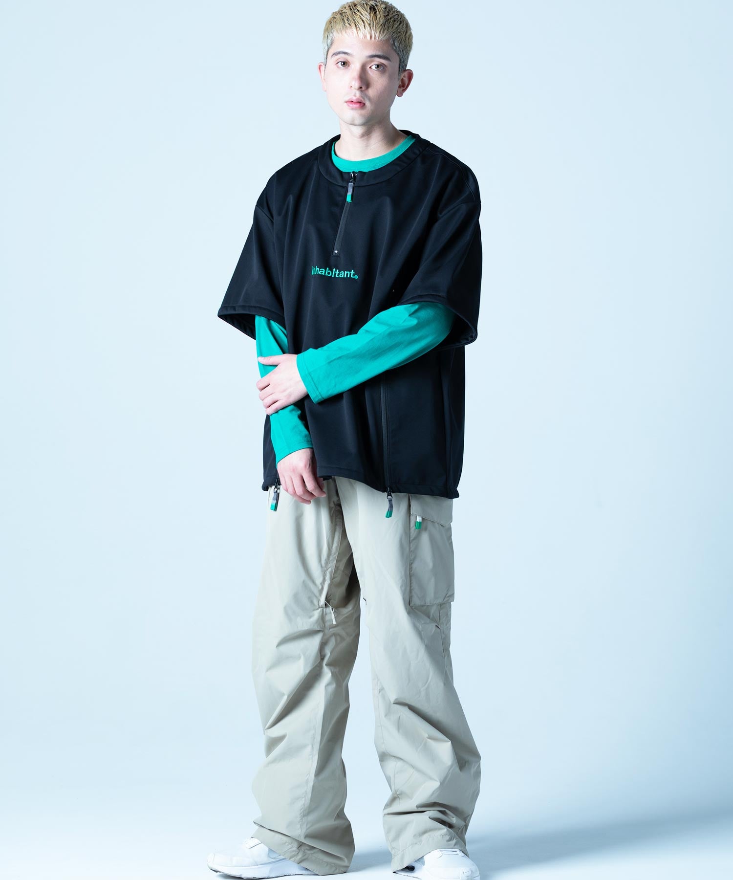 【MENS】撥水・耐水・高耐久加工スキー・スノーボードウェア ソフトシェルTシャツ SOFT SHELL T-SHIRTS /inhabitant(インハビタント)