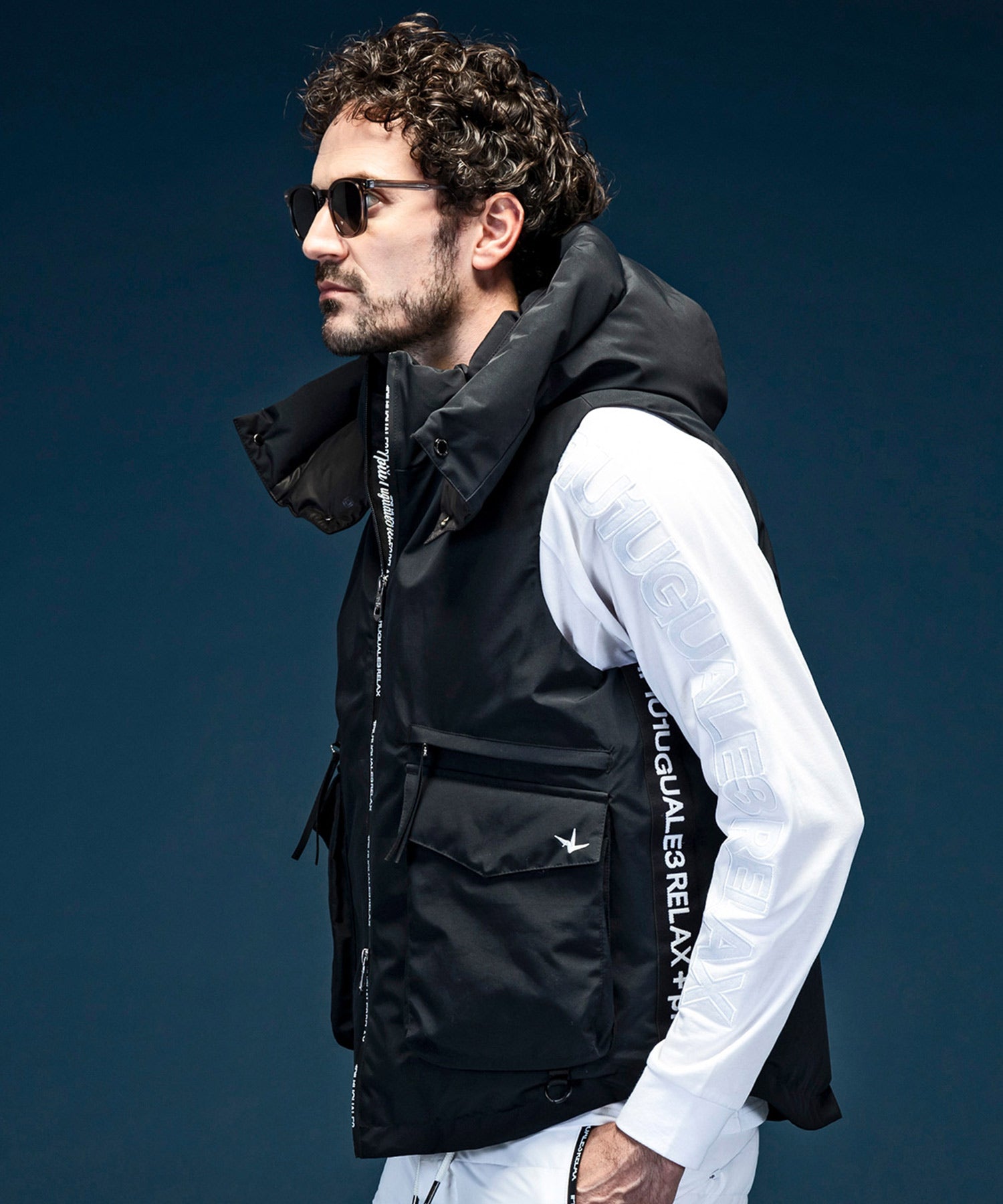 【MENS】GTX DOWN VEST ダウンベスト / WINDSTOPPER(R) プロダクト by GORE-TEX LABS /ウィンドストッパー/ゴアテックス/1PIU1UGUALE3 RELAX × +phenix(ウノピゥウノウグァーレトレ リラックス)