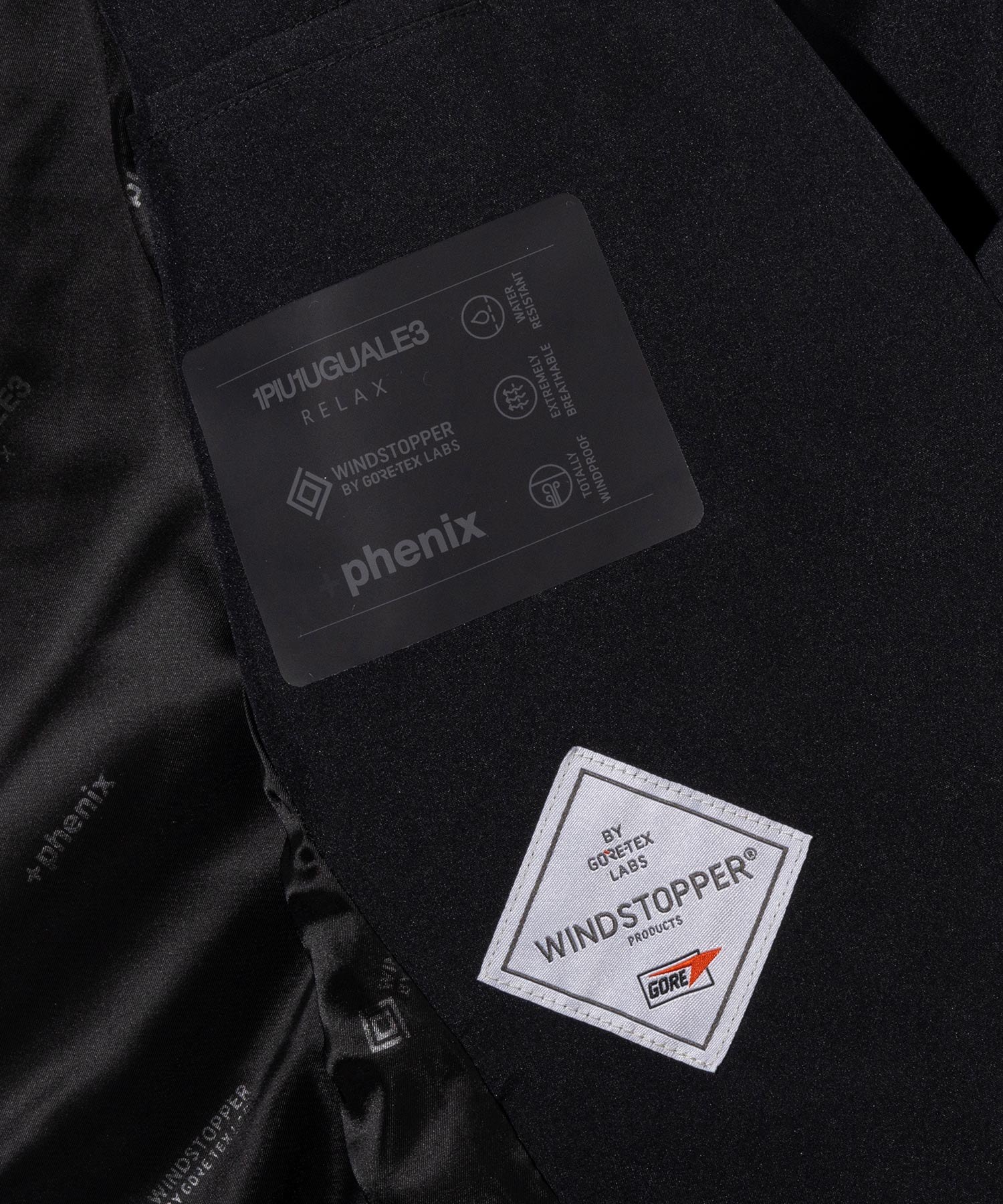 【MENS】GTX NO COLLAR JACKET ノーカラージャケット / WINDSTOPPER(R) プロダクト by GORE-TEX LABS /ウィンドストッパー/ゴアテックス/1PIU1UGUALE3 RELAX × +phenix(ウノピゥウノウグァーレトレ リラックス)