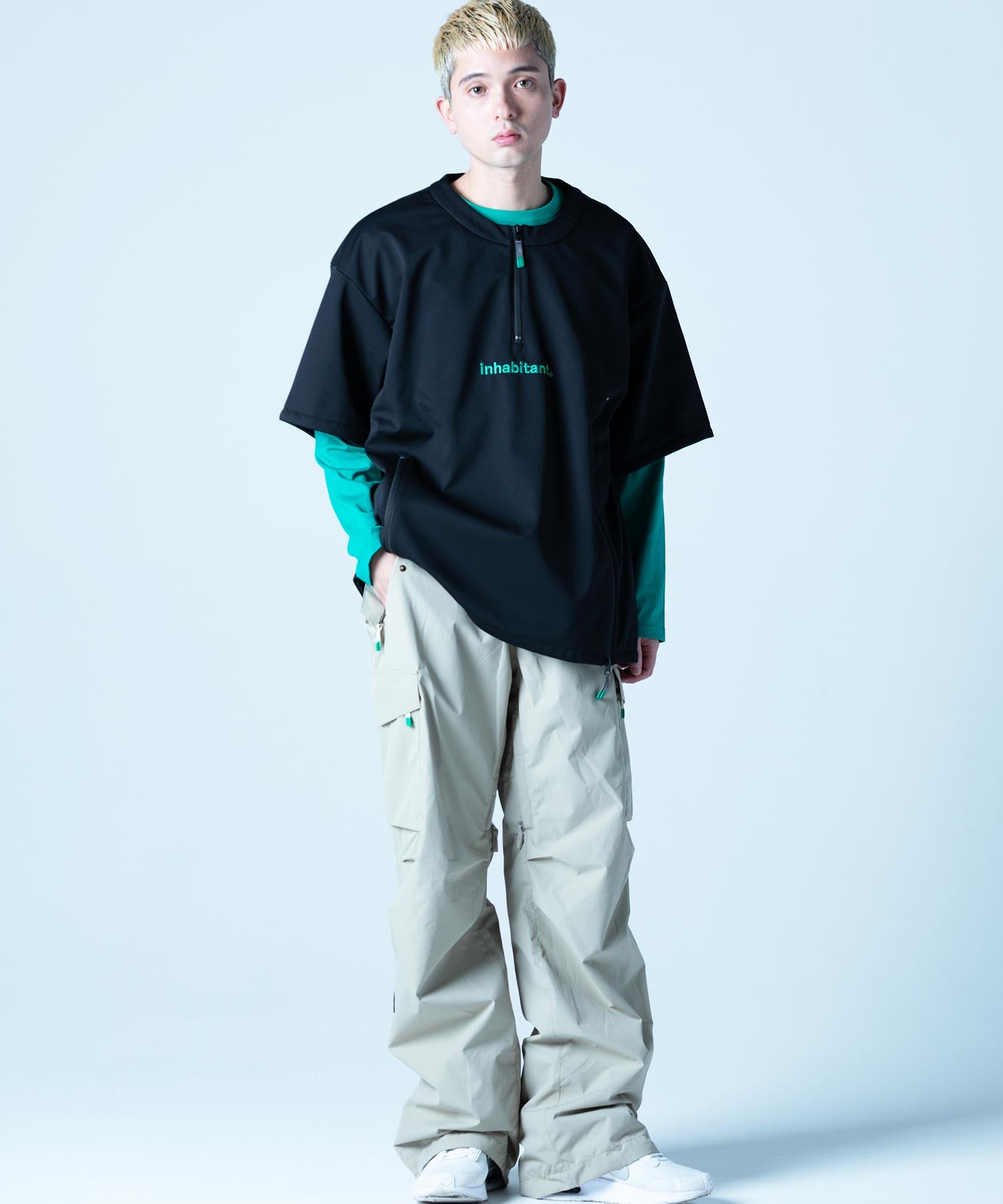 【MENS】撥水・耐水・高耐久加工スキー・スノーボードウェア ソフトシェルTシャツ SOFT SHELL T-SHIRTS /inhabitant(インハビタント)