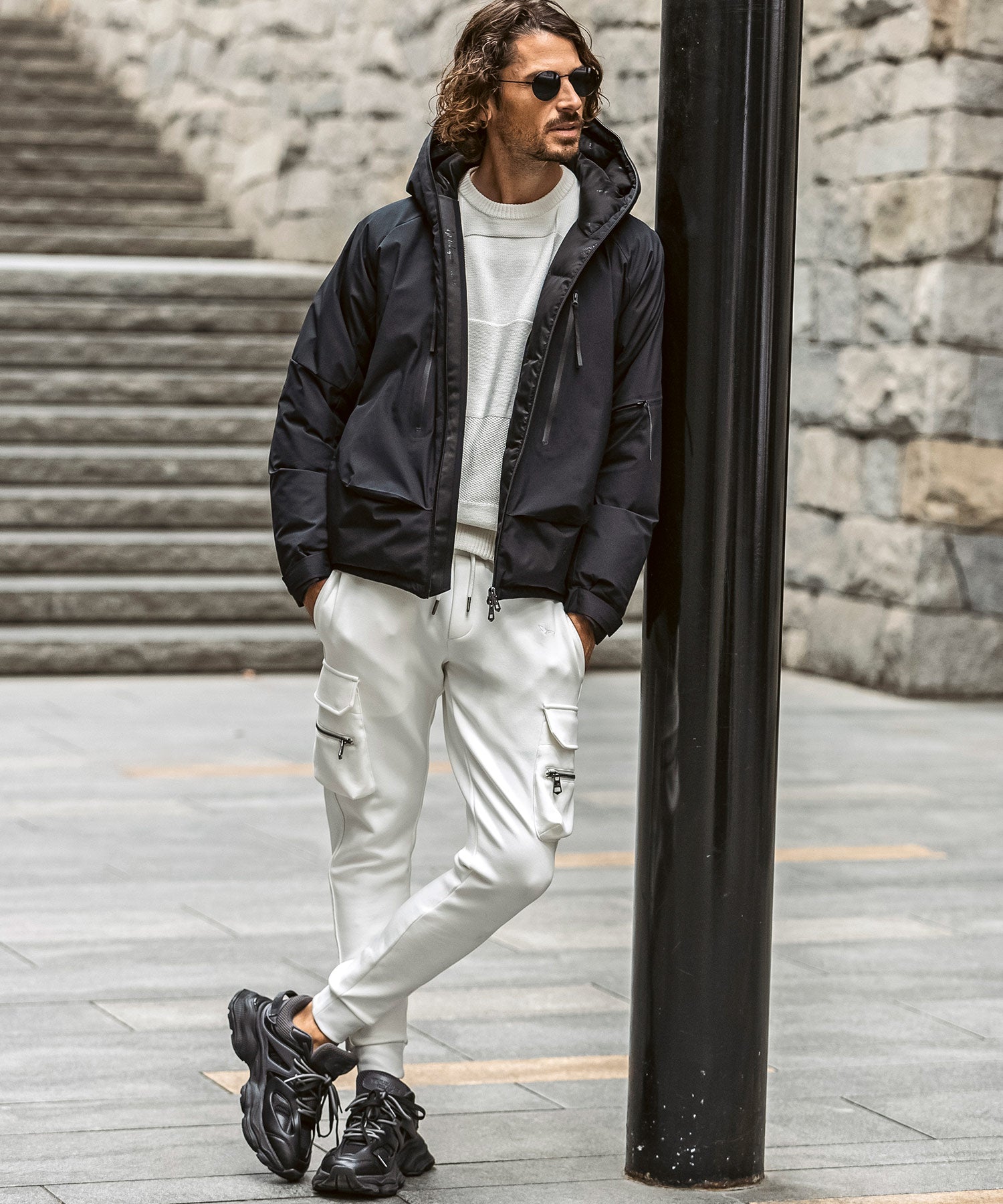 【MENS】GTX DOWN HOODIE ダウンフーディー / WINDSTOPPER(R) プロダクト by GORE-TEX LABS /ウィンドストッパー/ゴアテックス/1PIU1UGUALE3 RELAX × +phenix(ウノピゥウノウグァーレトレ リラックス)