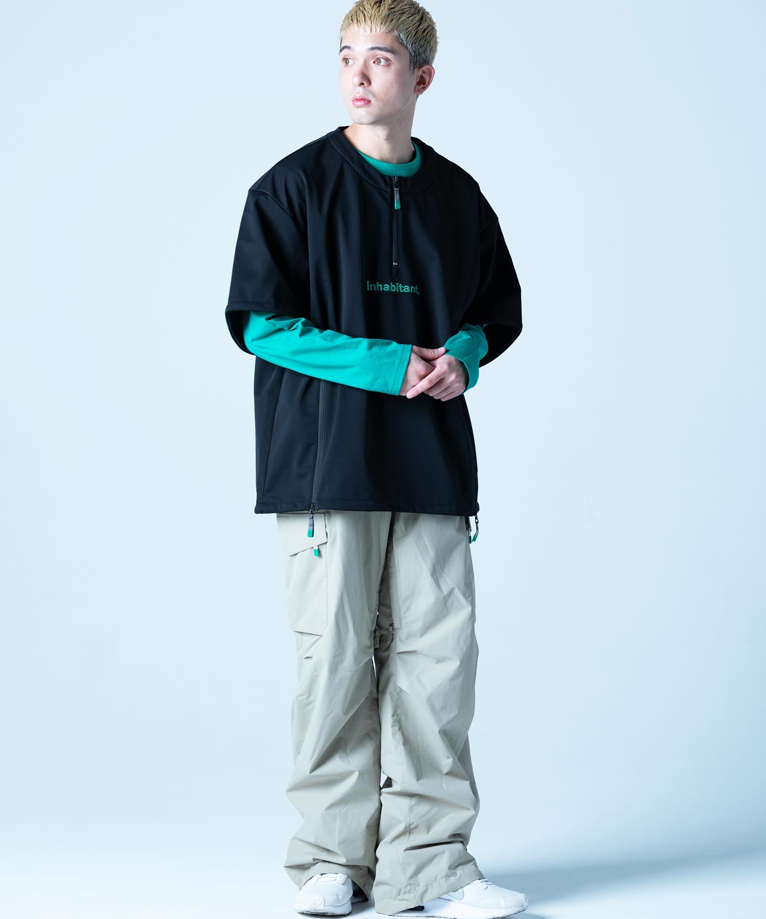 【MENS】撥水・耐水・高耐久加工スキー・スノーボードウェア ソフトシェルTシャツ SOFT SHELL T-SHIRTS /inhabitant(インハビタント)