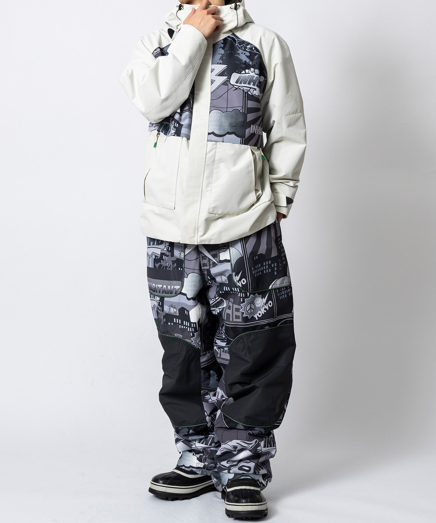 【11月中旬お届け予約商品】【MENS】PIPING LINE SNOW PANTS パイピングラインスノーパンツ /inhabitant(インハビタント)