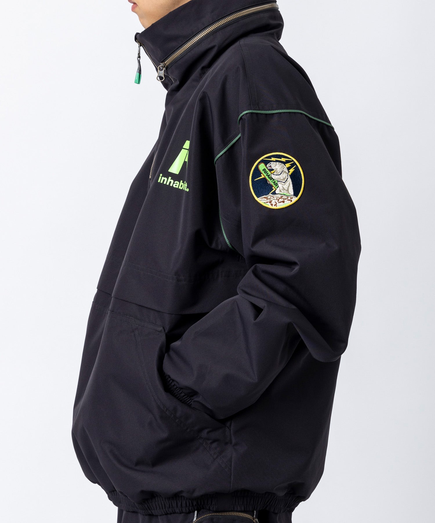 【11月中旬お届け予約商品】【MENS】QUARTER ZIP SNOW JACKET クォータージップスノージャケット /inhabitant(インハビタント)