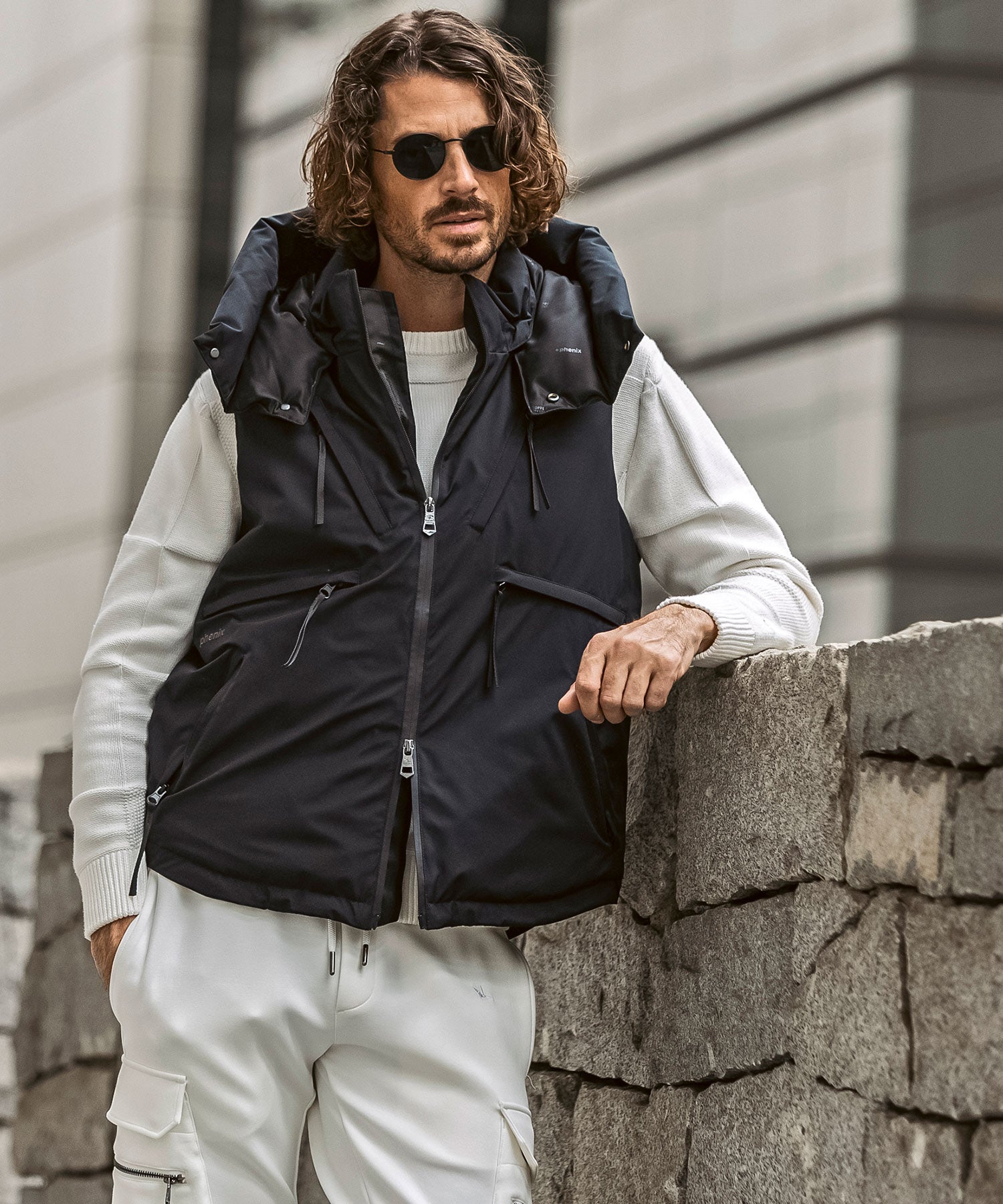 【MENS】GTX DOWN VEST ダウンベスト / WINDSTOPPER(R) プロダクト by GORE-TEX LABS /ウィンドストッパー/ゴアテックス/1PIU1UGUALE3 RELAX × +phenix(ウノピゥウノウグァーレトレ リラックス)