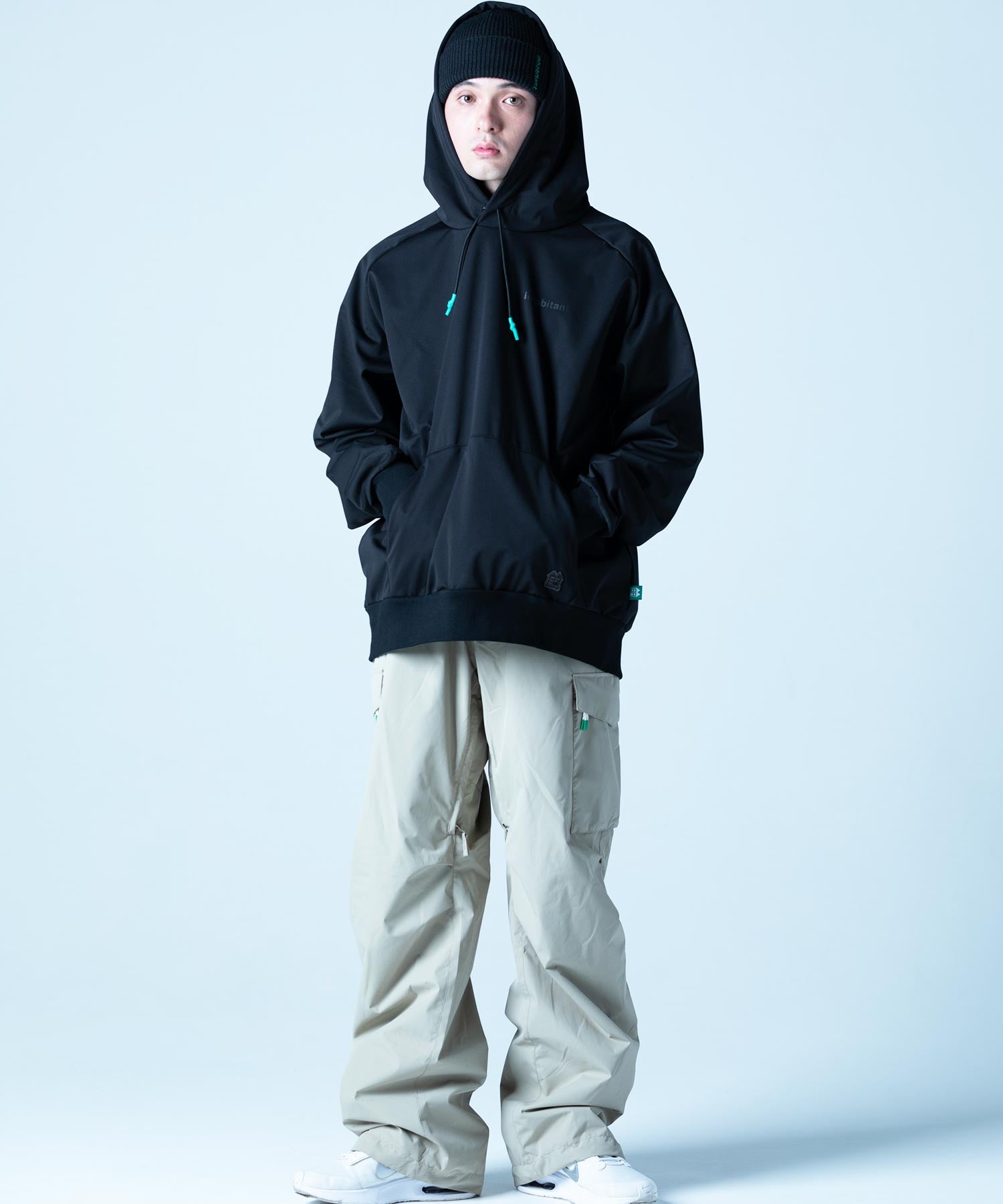 【MENS】撥水・耐水・高耐久加工スキー・スノーボードウェア パーカ WATER-REPELLENT PULL PARKA /inhabitant(インハビタント)
