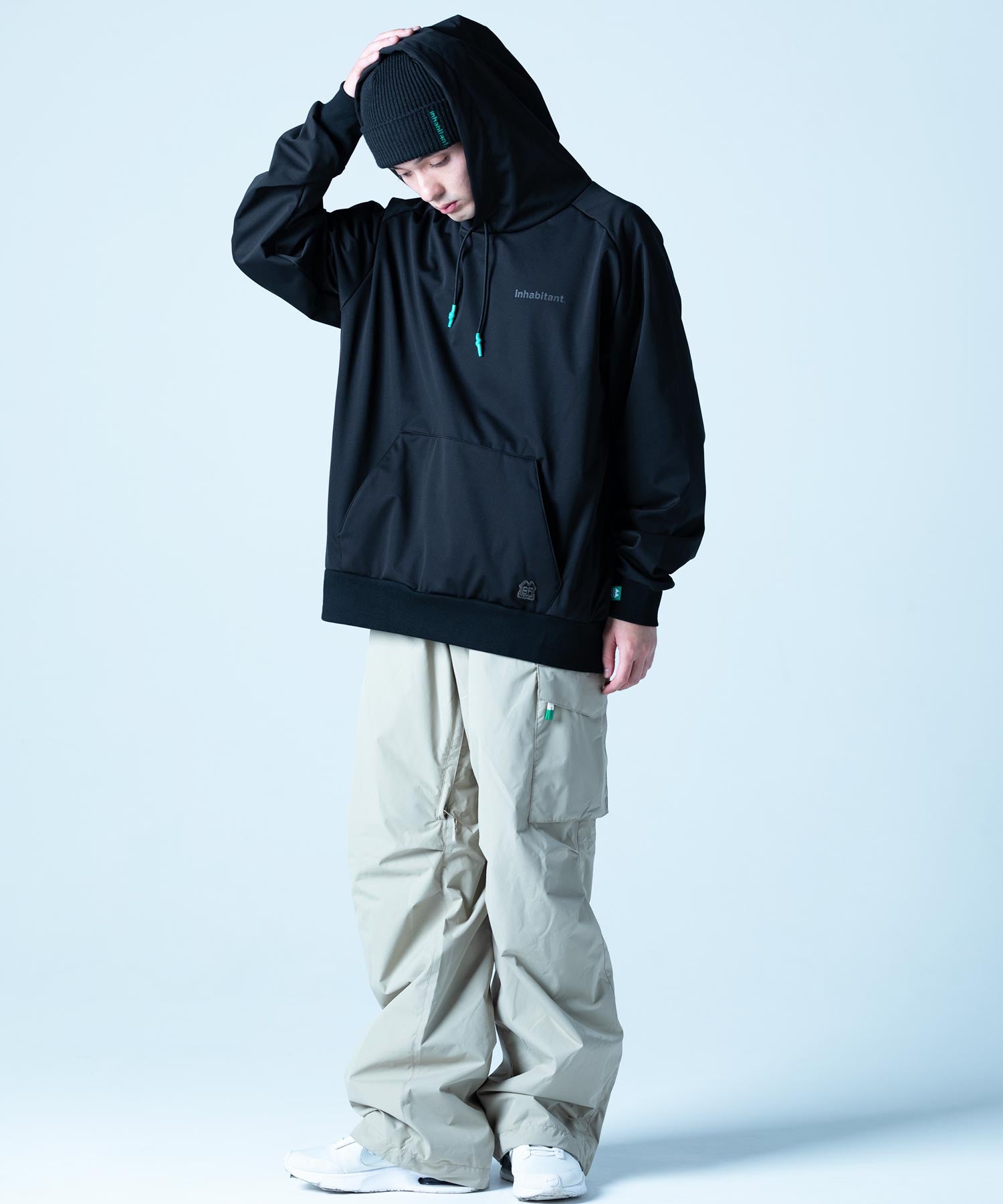 【MENS】撥水・耐水・高耐久加工スキー・スノーボードウェア パーカ WATER-REPELLENT PULL PARKA /inhabitant(インハビタント)