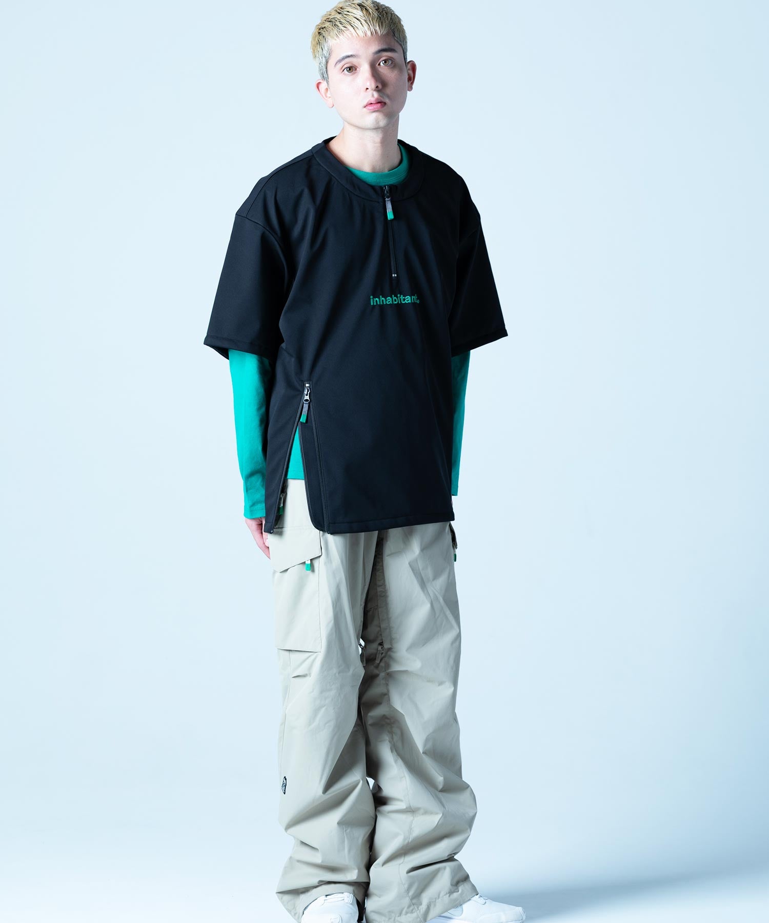 【MENS】撥水・耐水・高耐久加工スキー・スノーボードウェア ソフトシェルTシャツ SOFT SHELL T-SHIRTS /inhabitant(インハビタント)
