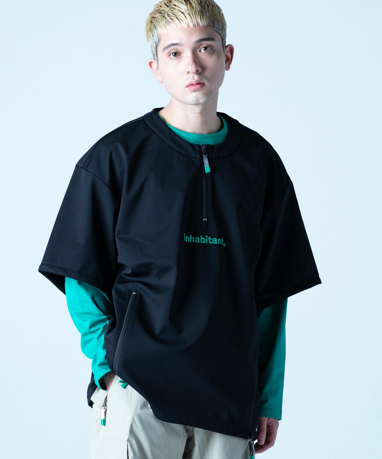 【MENS】撥水・耐水・高耐久加工スキー・スノーボードウェア ソフトシェルTシャツ SOFT SHELL T-SHIRTS /inhabitant(インハビタント)