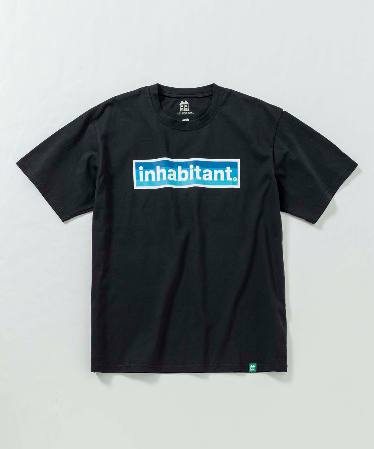 【MENS】Logo T-shirts ブルーロゴプリントTシャツ カジュアルファッション サーフィン レジャー スケートボード inhabitant(インハビタント)