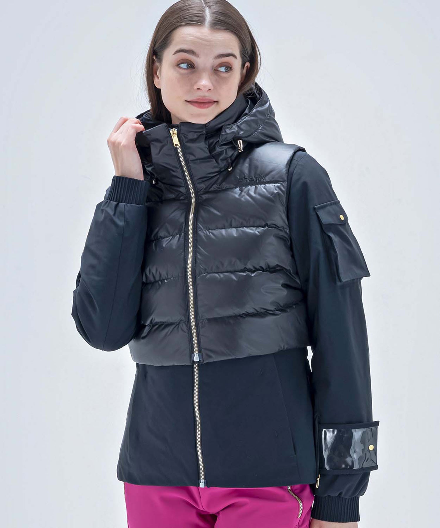 【WOMENS】スキーウェア アウタージャケット トップス Super Space-Time 3WAY Jacket / GRACE /phenixスキーウェア23AW新作 Black