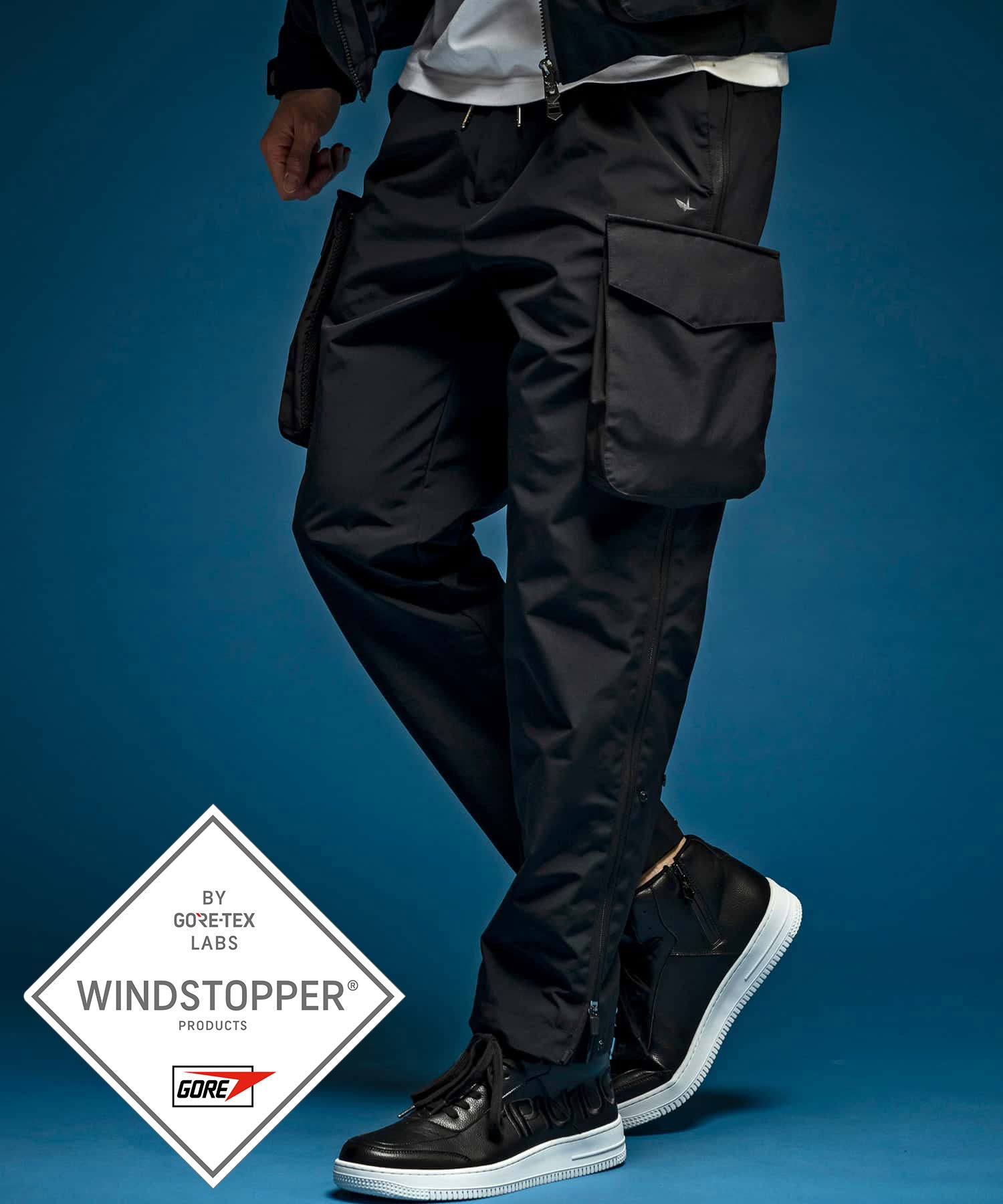 【MENS】カスタムポケット3wayロングパンツ WINDSTOPPER(R) プロダクト by GORE-TEX LABS /ウィンドストッパー/ゴアテックス/1PIU1UGUALE3 RELAX × +phenix(ウノピゥウノウグァーレトレ リラックス)