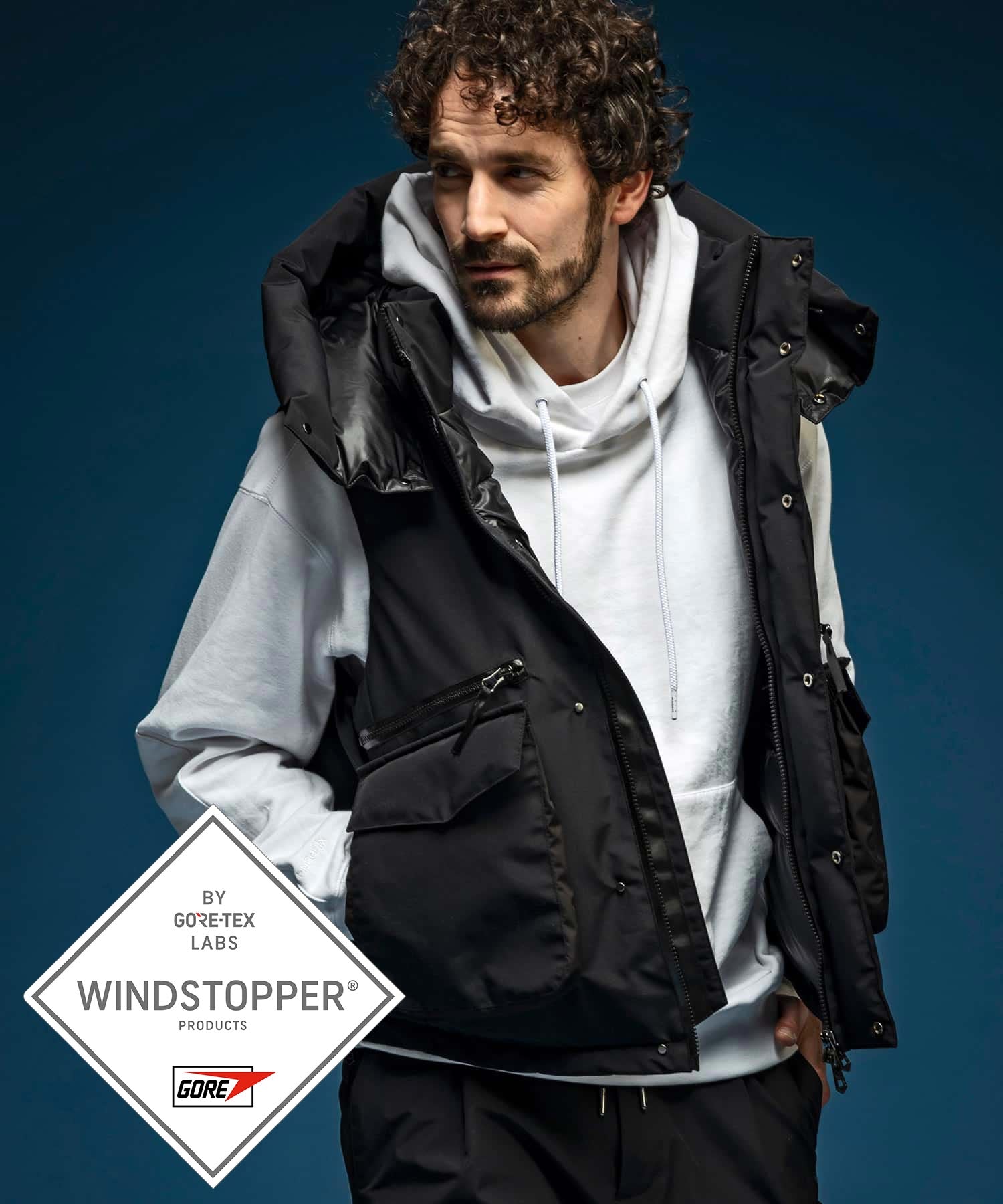 MENS】フラップポケットダウンベスト WINDSTOPPER(R) プロダクト by 