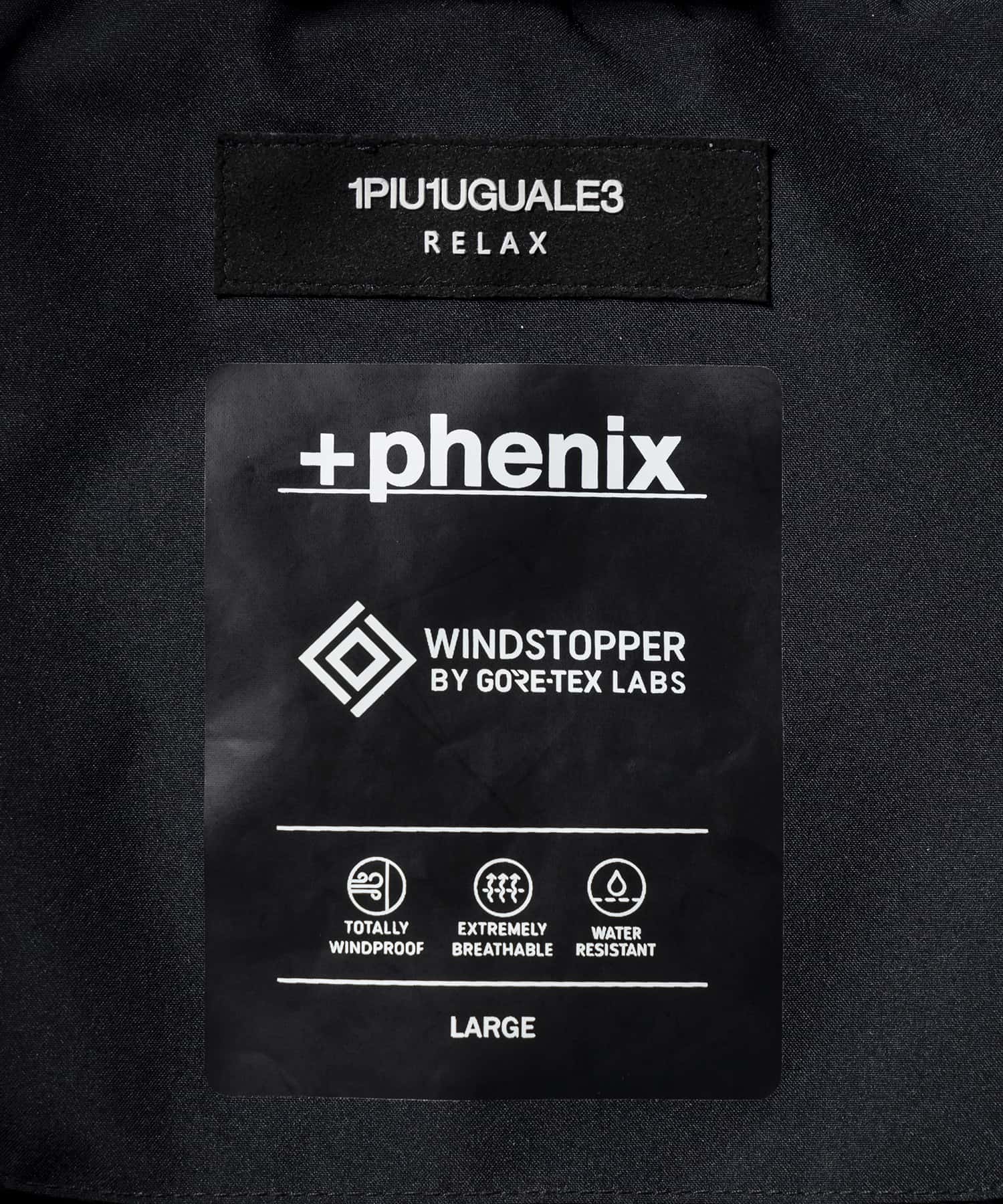 【MENS】コンビダウンジャケット WINDSTOPPER(R) プロダクト by GORE-TEX LABS /ウィンドストッパー/ゴアテックス/1PIU1UGUALE3 RELAX × +phenix(ウノピゥウノウグァーレトレ リラックス)