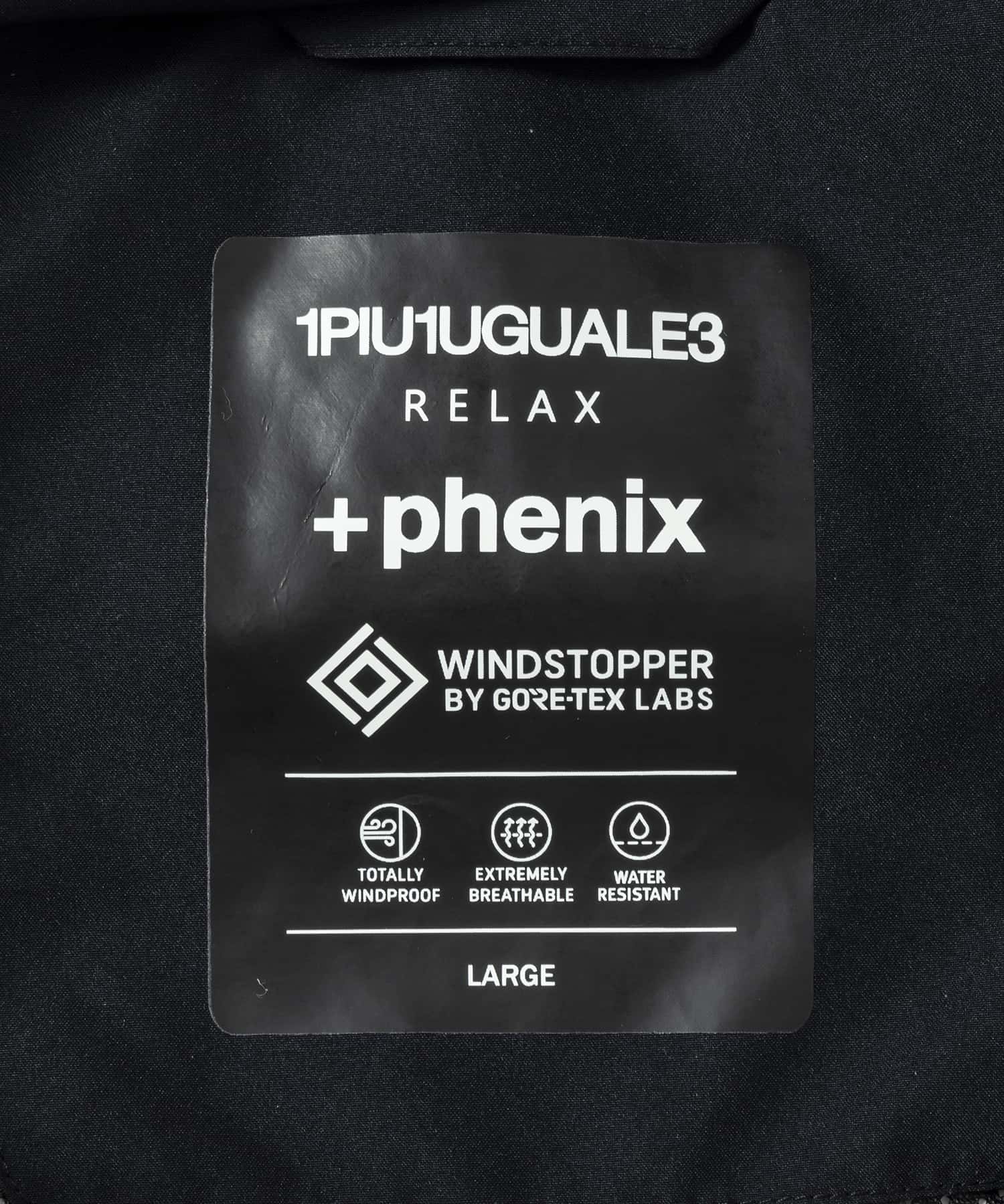 【MENS】トラックジャケット WINDSTOPPER プロダクト by GORE-TEX LABS /ウィンドストッパー/ゴアテックス/1PIU1UGUALE3 RELAX × +phenix(ウノピゥウノウグァーレトレ リラックス)