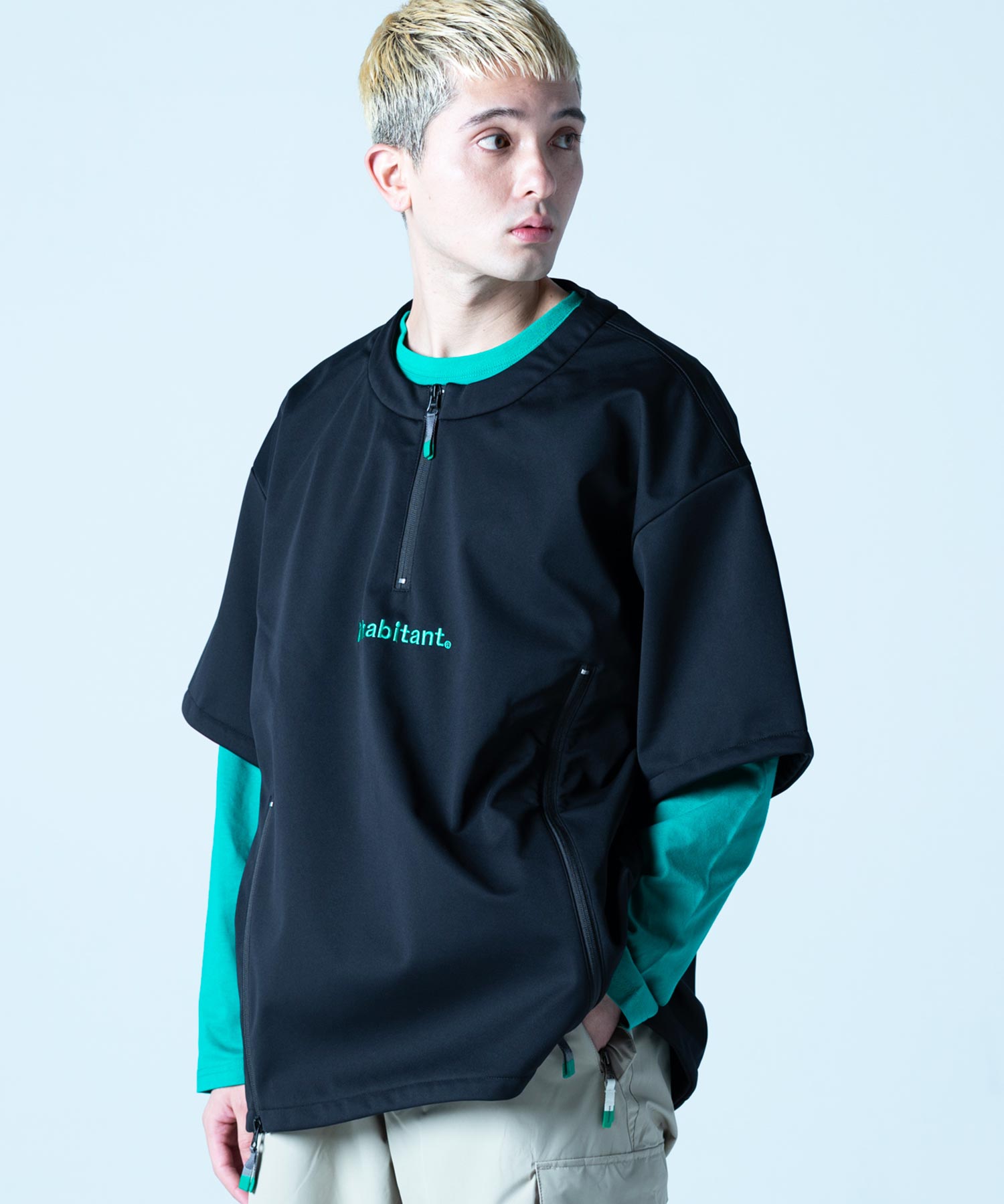 【MENS】撥水・耐水・高耐久加工スキー・スノーボードウェア ソフトシェルTシャツ SOFT SHELL T-SHIRTS /inhabitant(インハビタント)