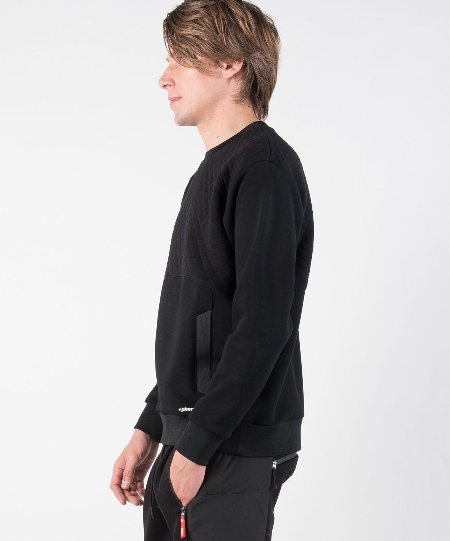 【MENS】キルトスウェットプルオーバー Quilt Sweat Pullover テックウェア アーバンアウトドア 高機能ウェア +phenix(プラスフェニックス)