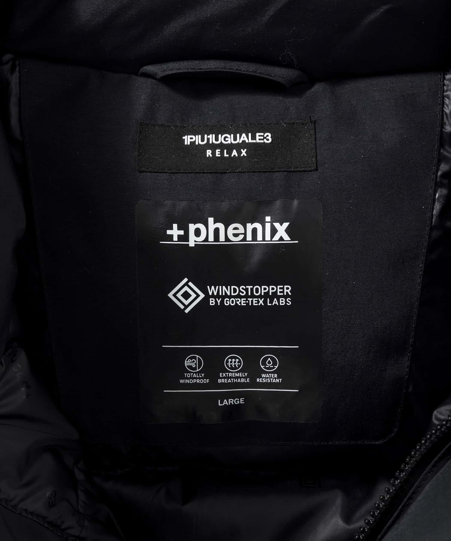 【MENS】フラップポケットダウンベスト WINDSTOPPER(R) プロダクト by GORE-TEX LABS /ウィンドストッパー/ゴアテックス/1PIU1UGUALE3 RELAX × +phenix(ウノピゥウノウグァーレトレ リラックス)
