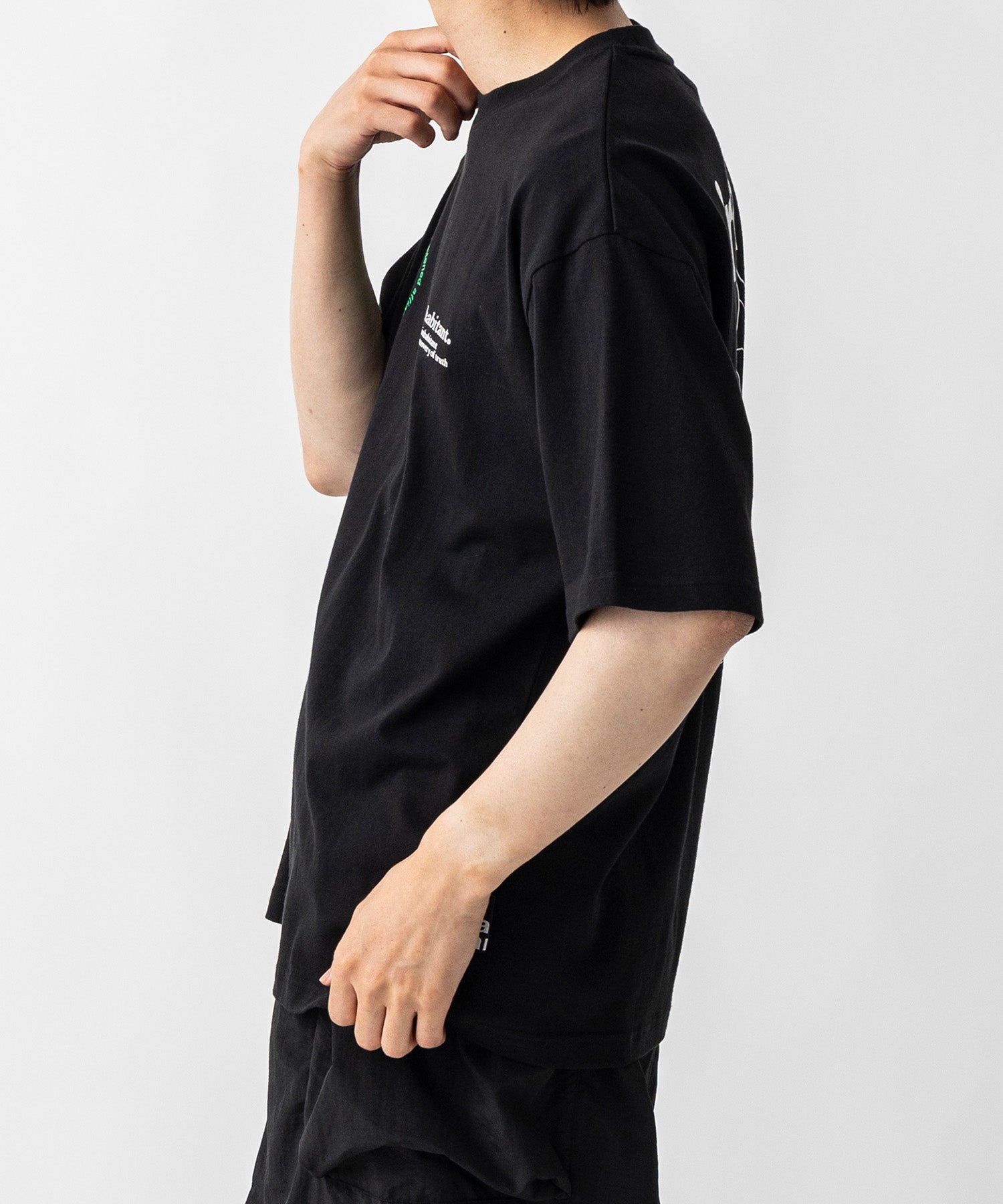 【MENS】ビッグシルエット バックプリント半袖Tシャツ /inhabitant(インハビタント)