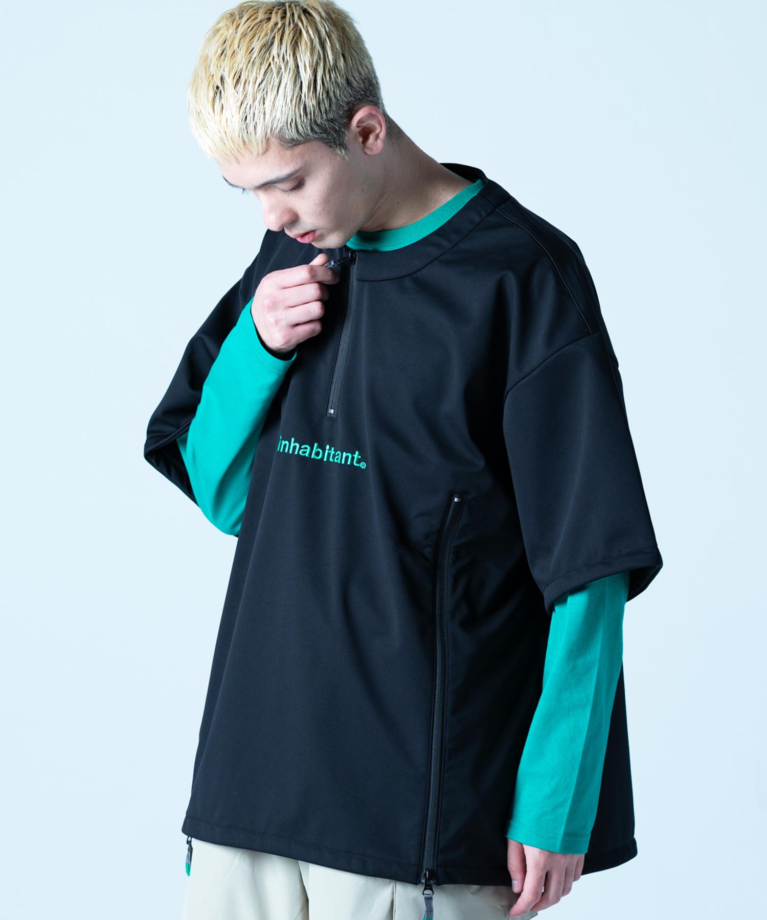 【MENS】撥水・耐水・高耐久加工スキー・スノーボードウェア ソフトシェルTシャツ SOFT SHELL T-SHIRTS /inhabitant(インハビタント)