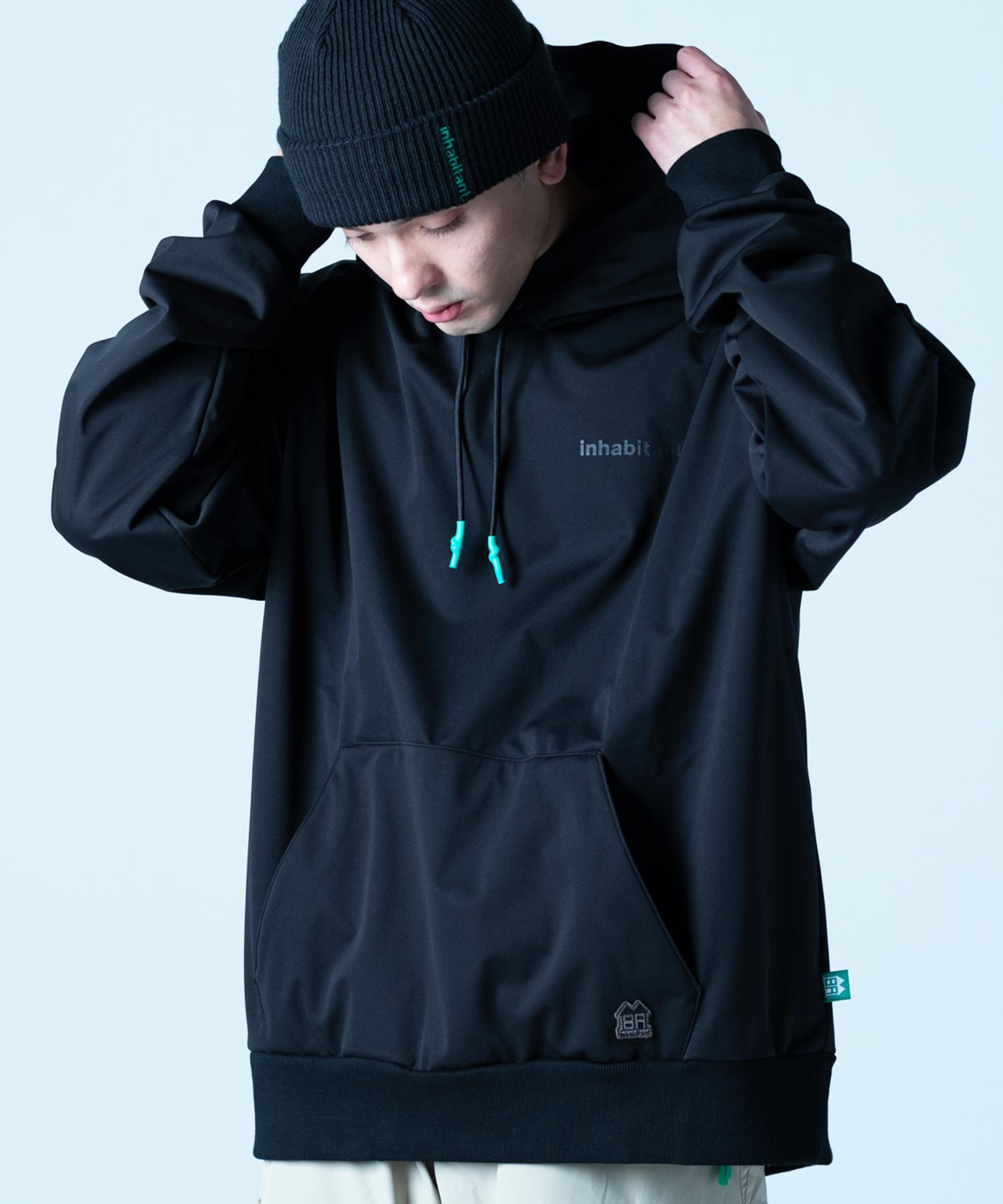 【MENS】撥水・耐水・高耐久加工スキー・スノーボードウェア パーカ WATER-REPELLENT PULL PARKA /inhabitant(インハビタント)