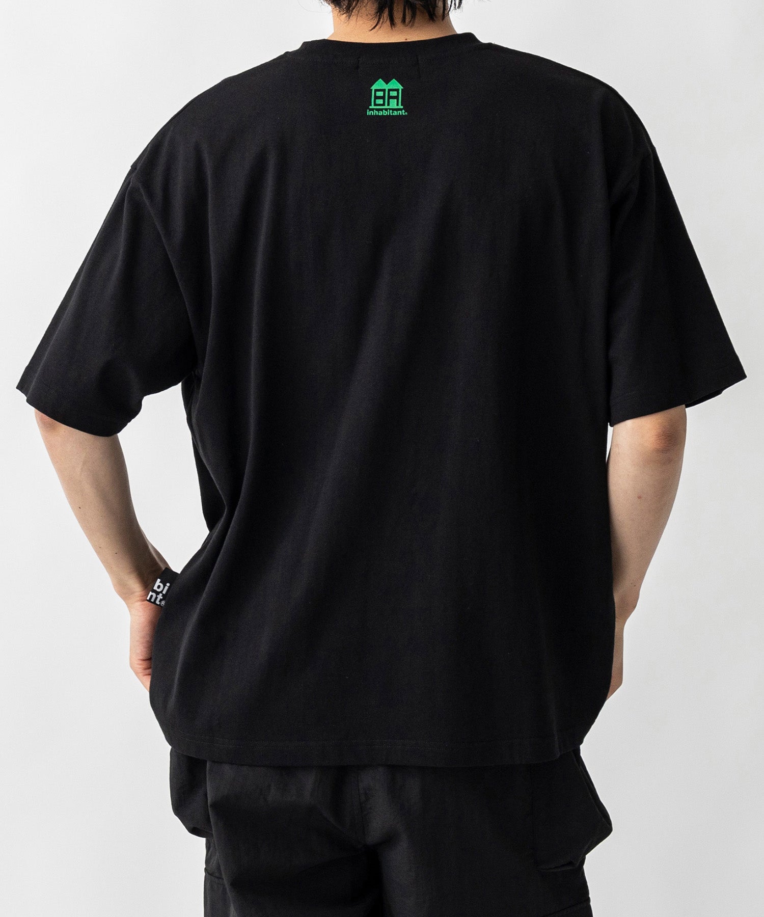 【MENS】ビッグシルエット ワンポイント刺繍 ポケット 半袖Tシャツ /inhabitant(インハビタント)