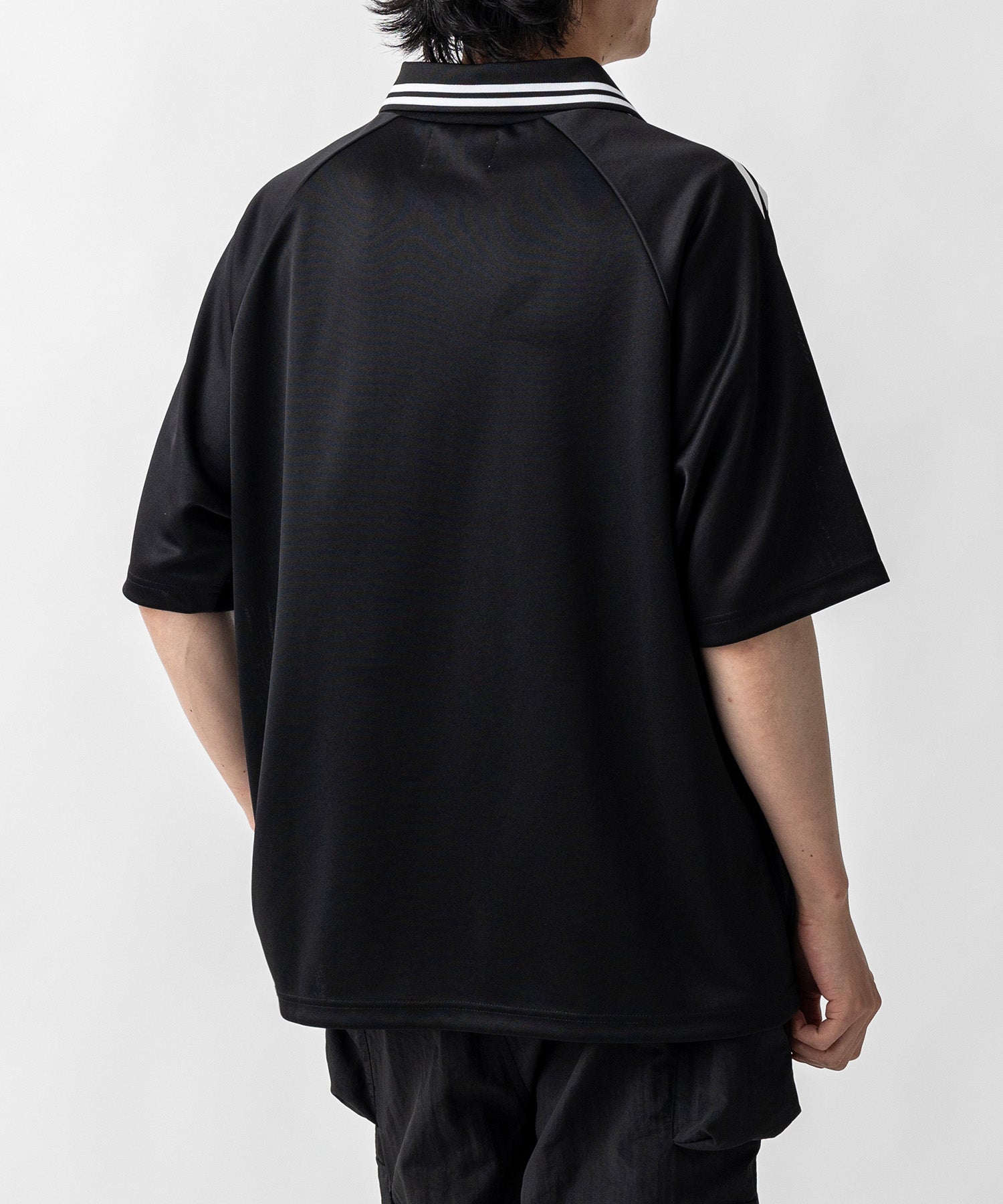 【MENS】ビッグシルエット ユニフォームライク 半袖サッカーTシャツ /inhabitant(インハビタント)